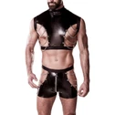 Grey Velvet Men Wetlook Set med Kedjor var 3