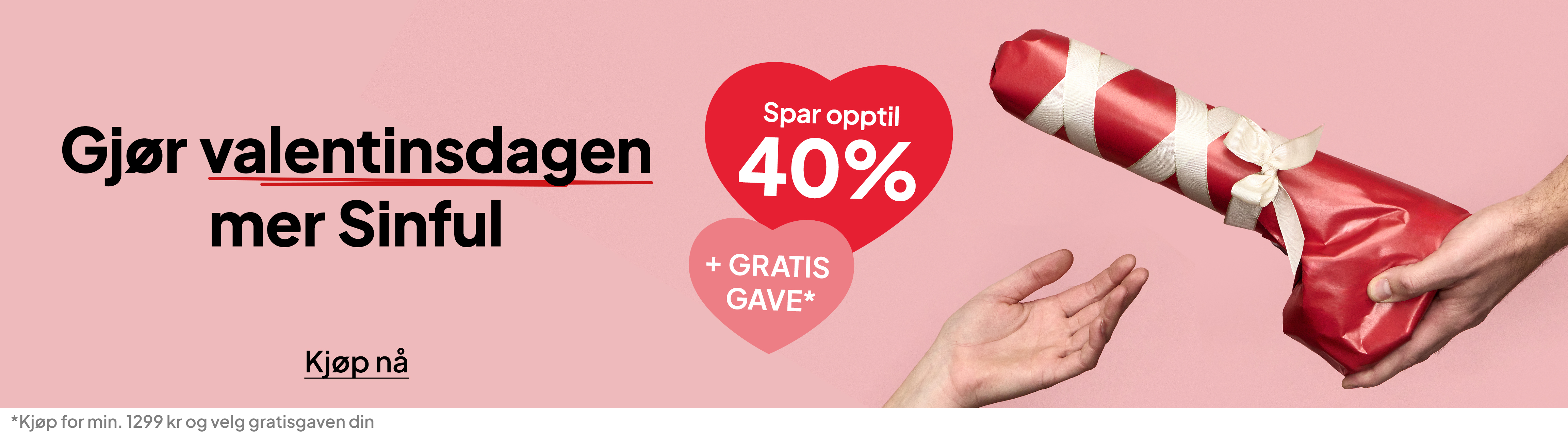 Valentinsdagssalg - Opptil 40%
