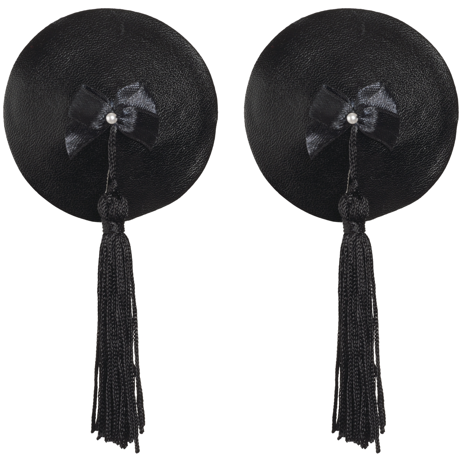 Bijoux Indiscrets Bijoux Burlesque Pasties Læder Brystsmykker     - Sort