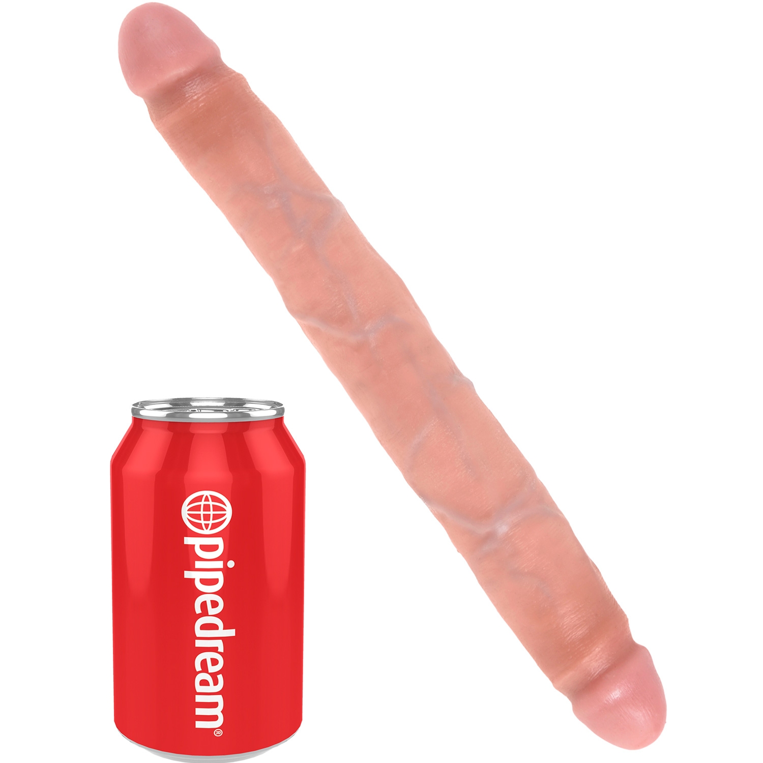 King Cock Slim Dobbelt Dildo 30 cm - Nude