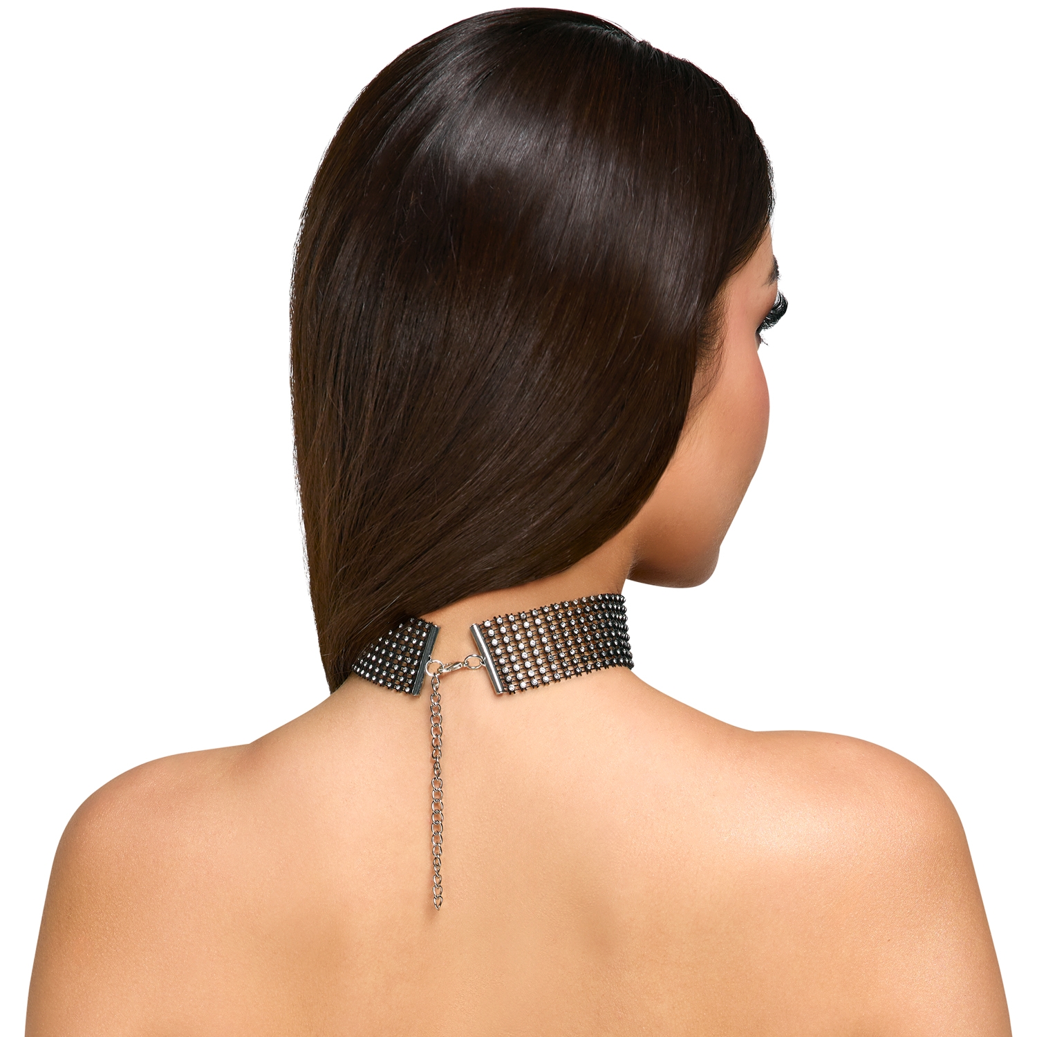 Cottelli Accessoires Halsband mit Strasssteinen Schwarz var 2