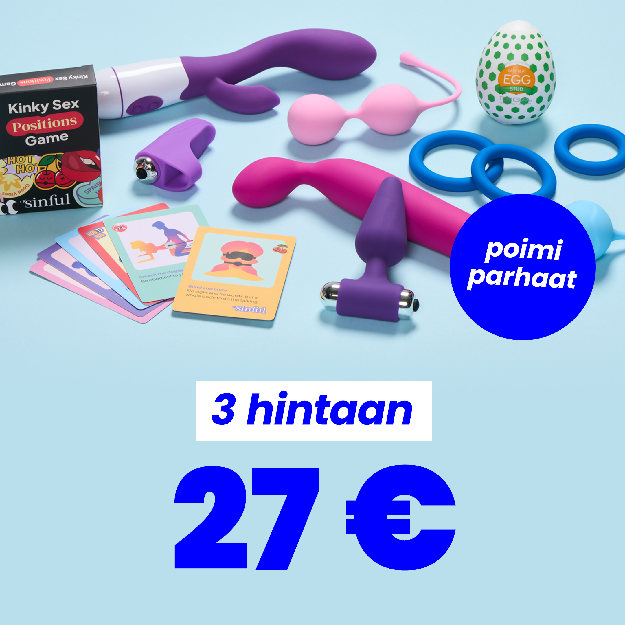 3 hintaan 27 € mobile