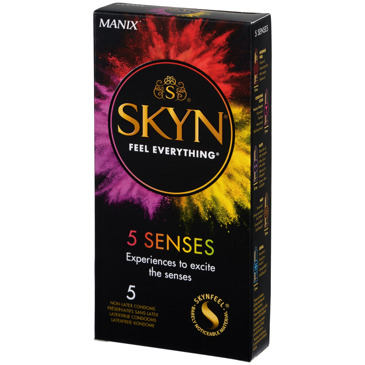 SKYN 5 Senses Latexfri Kondomer 5 stk    - Klar