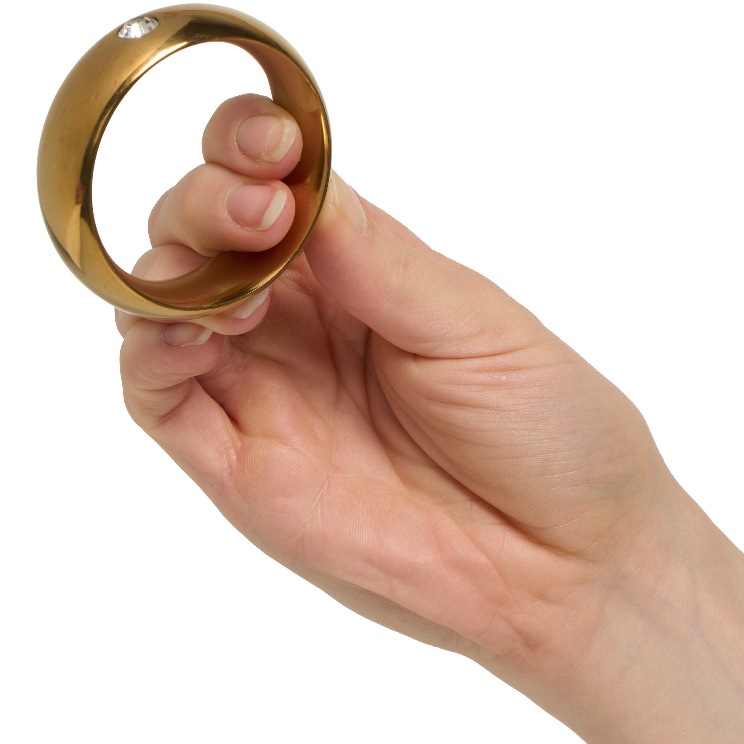 Kiotos Gold Doughnut Cock Ring with Jewel var 2