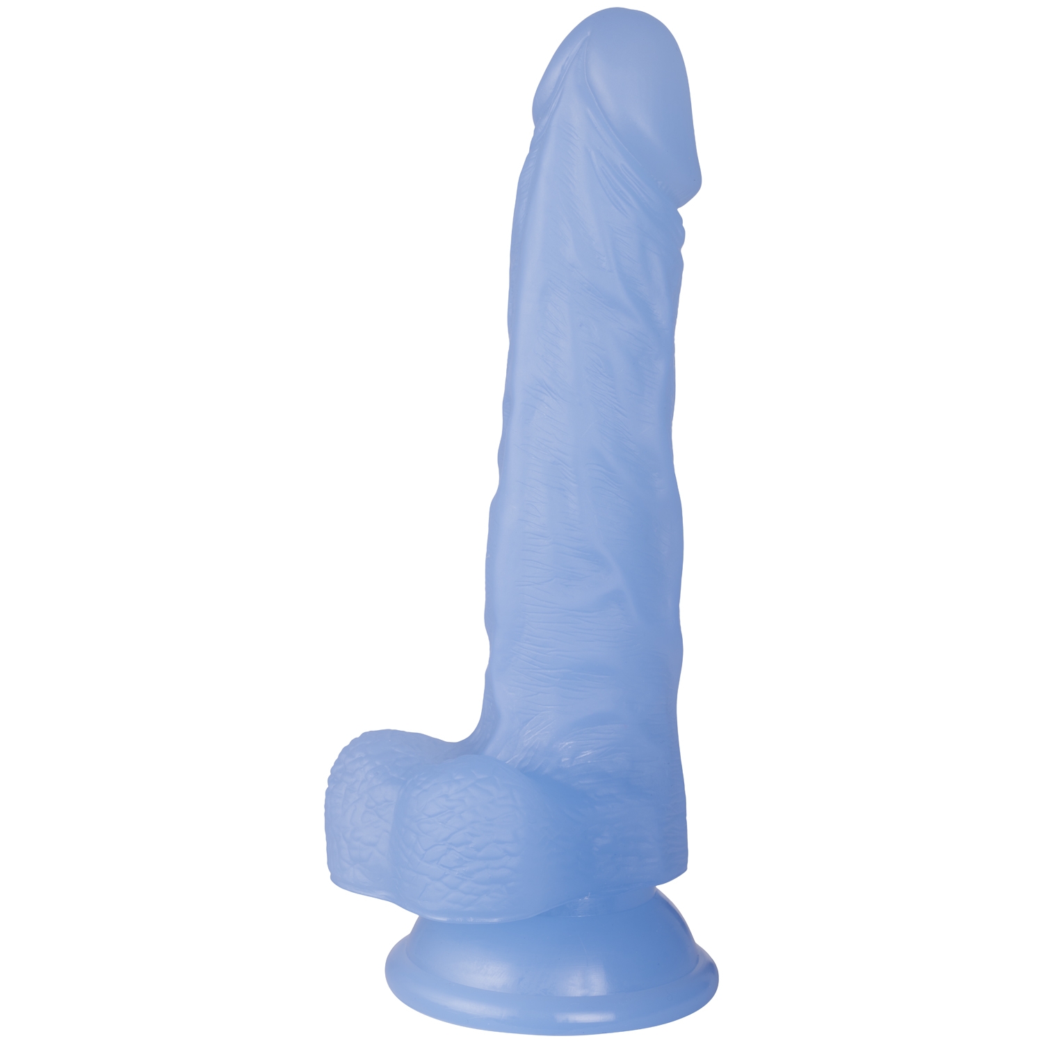 baseks Jellies Realistisk Blå Small Dildo med Sugekop 20 cm - Blue thumbnail