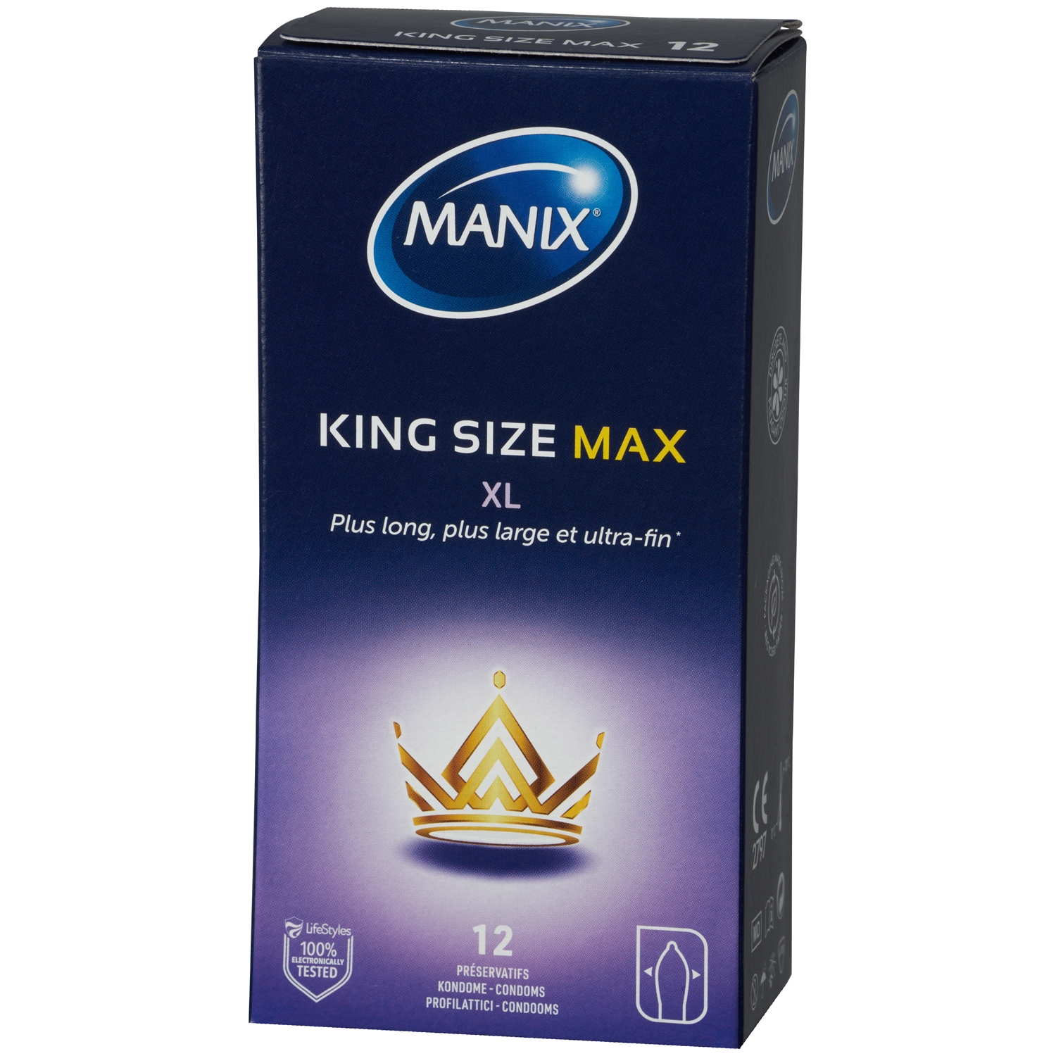 Manix King Size Max XL Kondomer 12 stk - Klar thumbnail