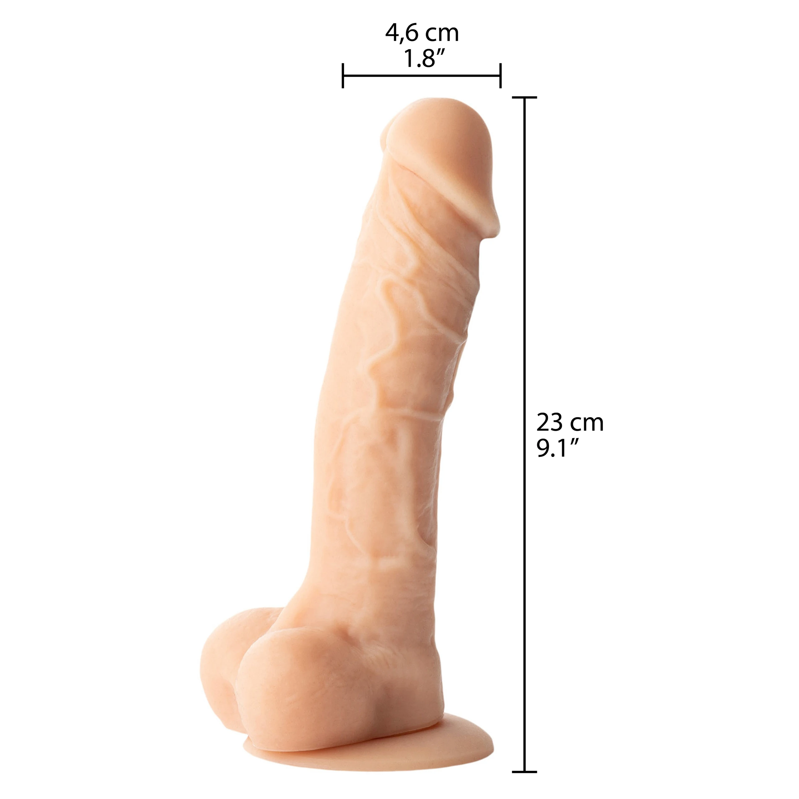 Willie City Luxe Realistisk Silikone Dildo 23 cm 1