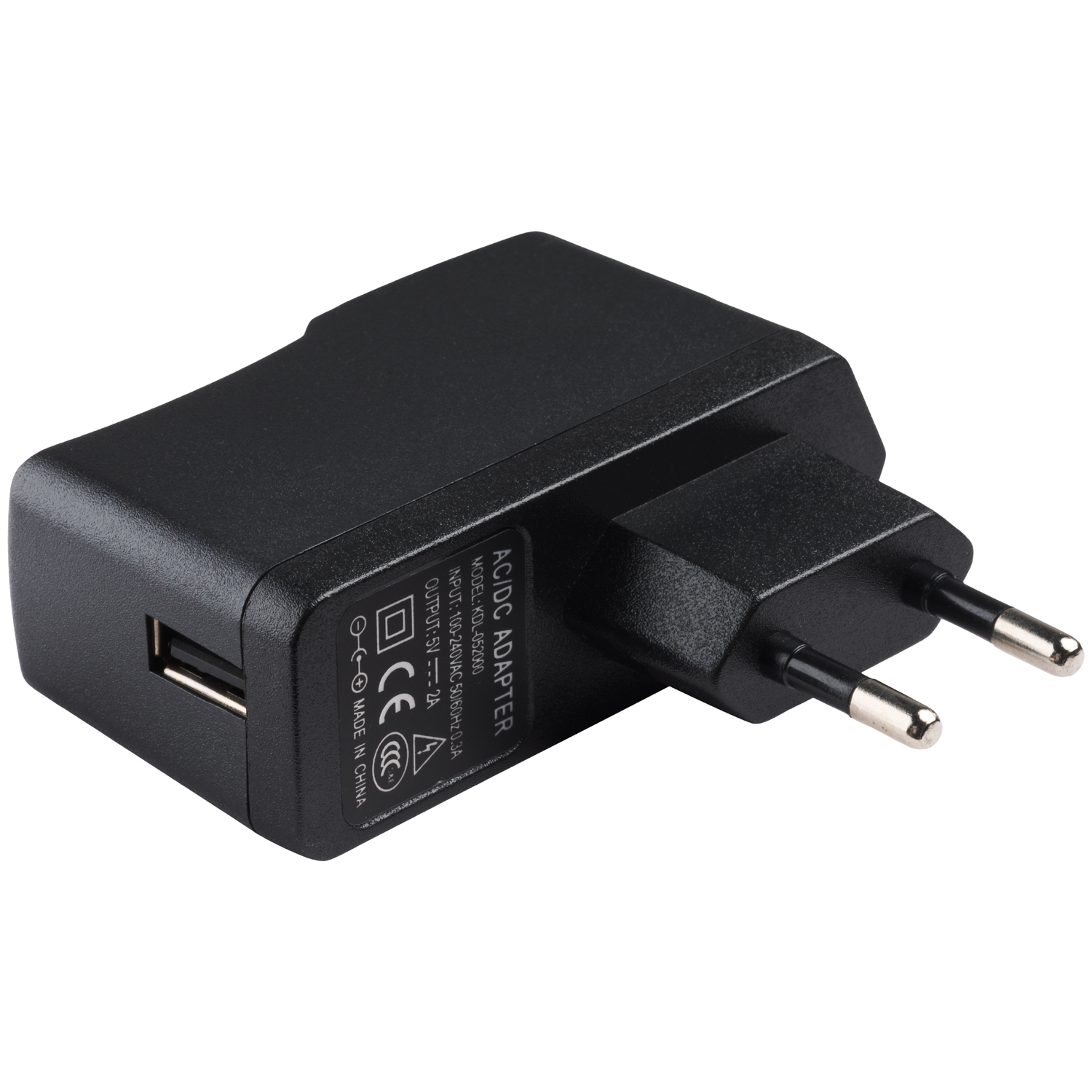 Rimba USB til EU AC Adapter     - Sort thumbnail
