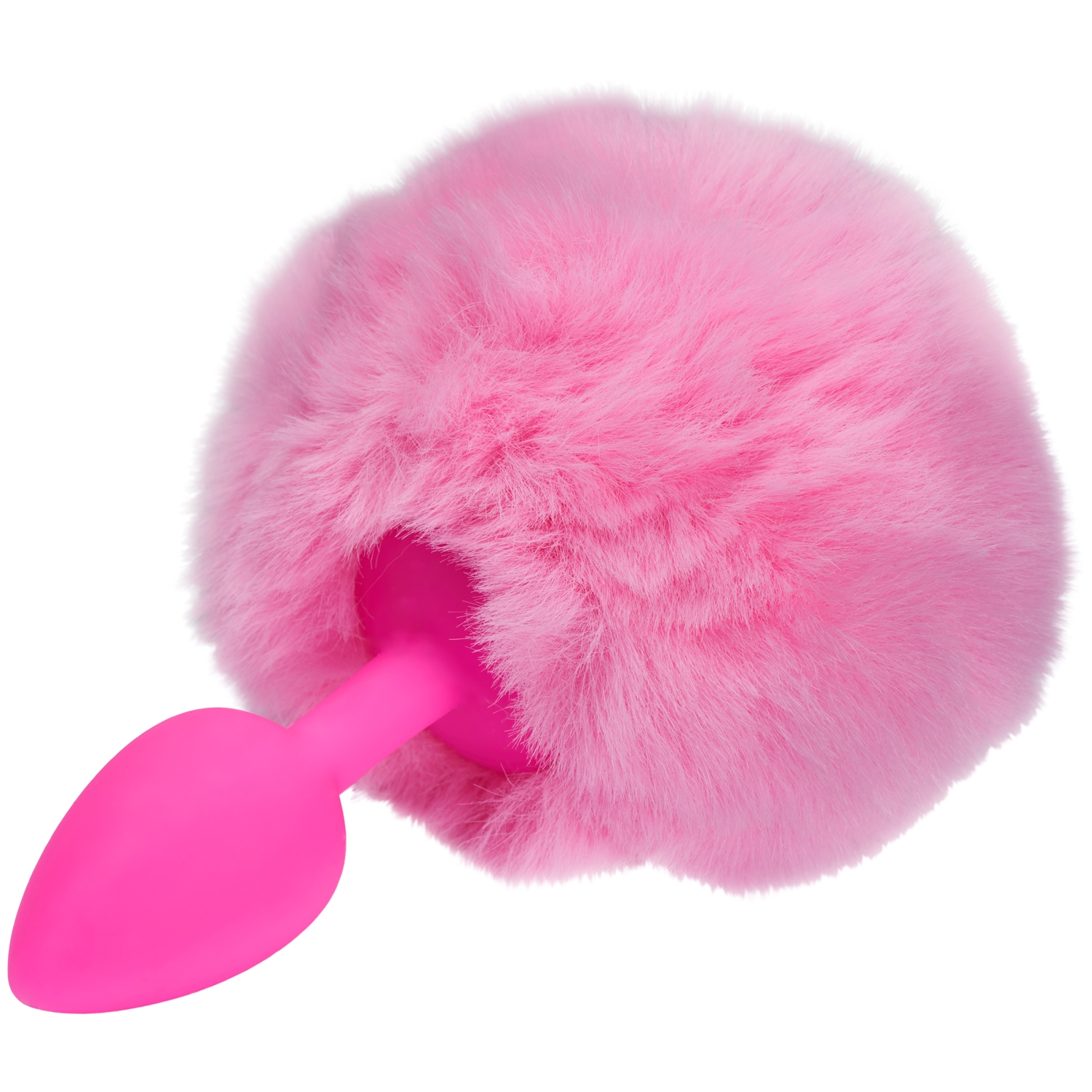 Baseks Pink Furry Bunny Tail Butt Plug 1