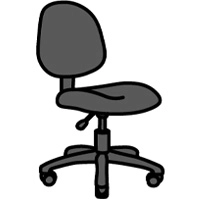 Illustration af en kontorstol