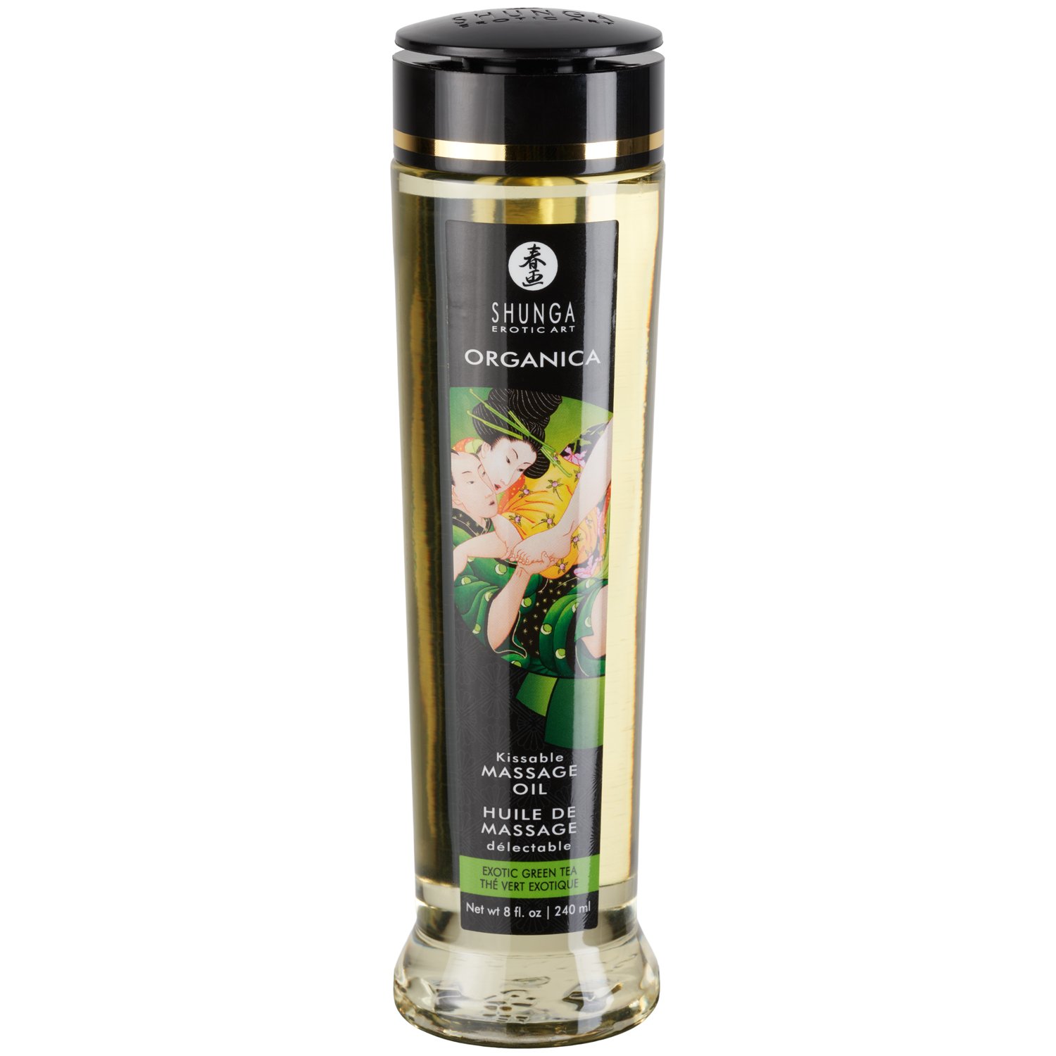 Shunga Organica Sensual Kissable Massageolie 240 ml - Klar