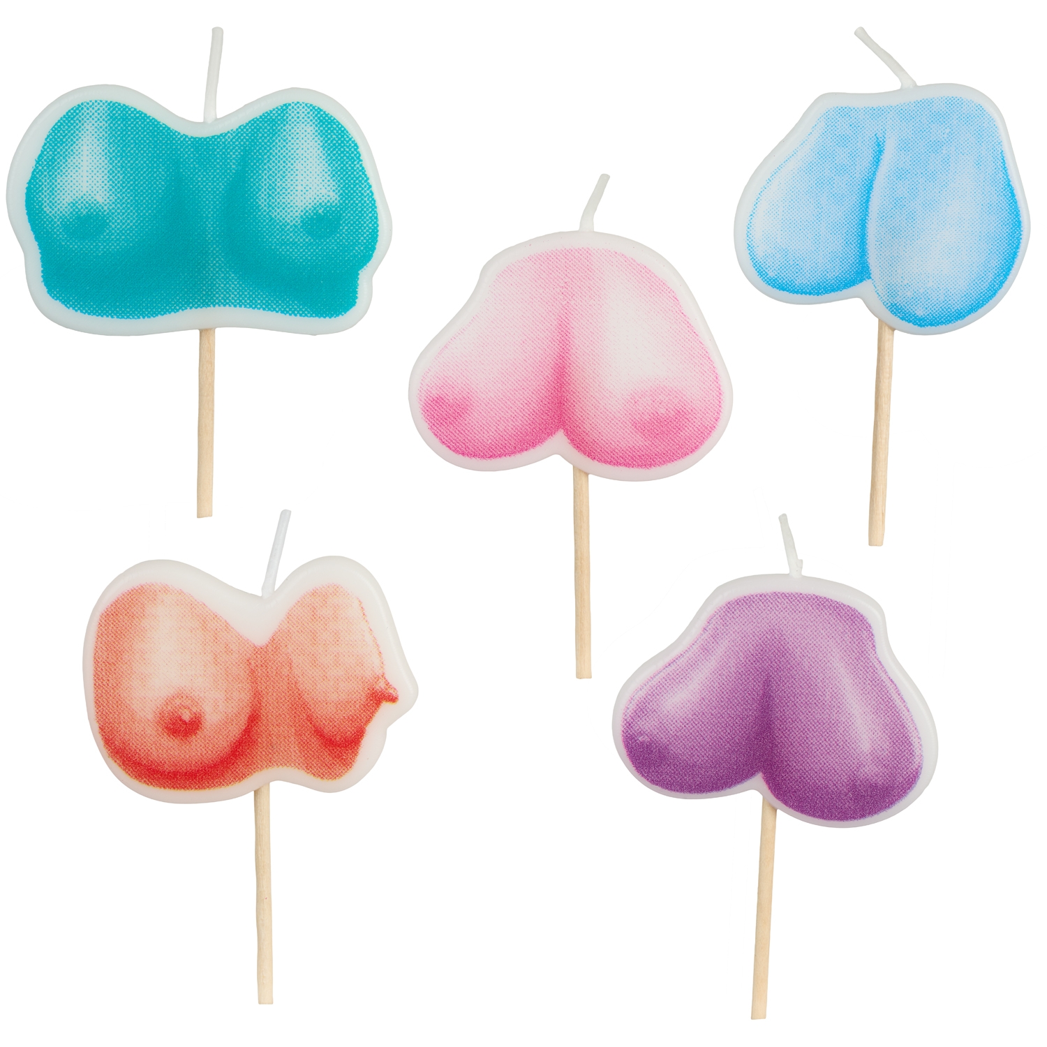 Little Genie Little Genie Boob Candles - Forskjellige farger