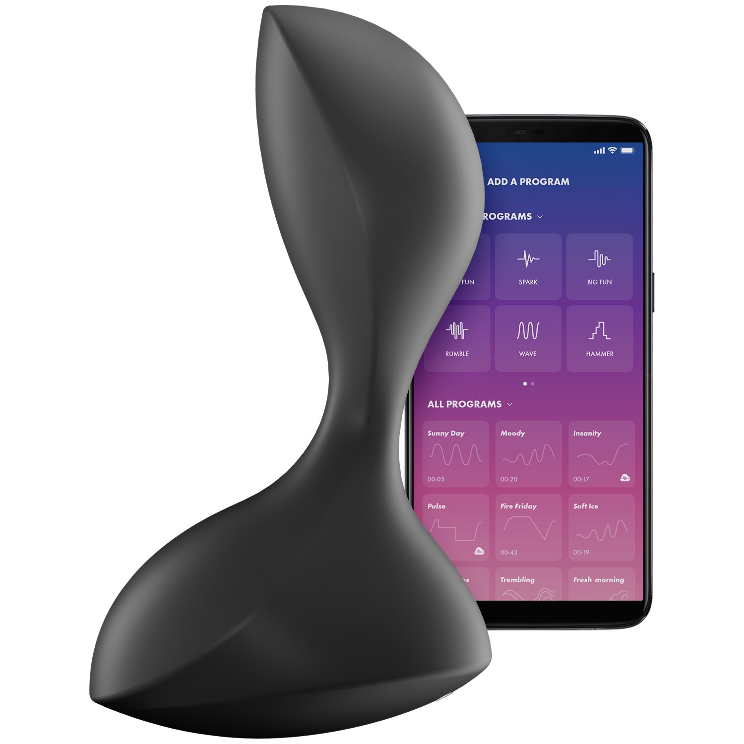 Satisfyer Sweet Seal Vibrerande Analplugg      - Svart