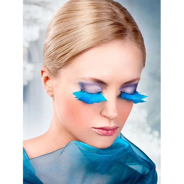 Baci Øjenvipper Fjer Lyseblå var 1