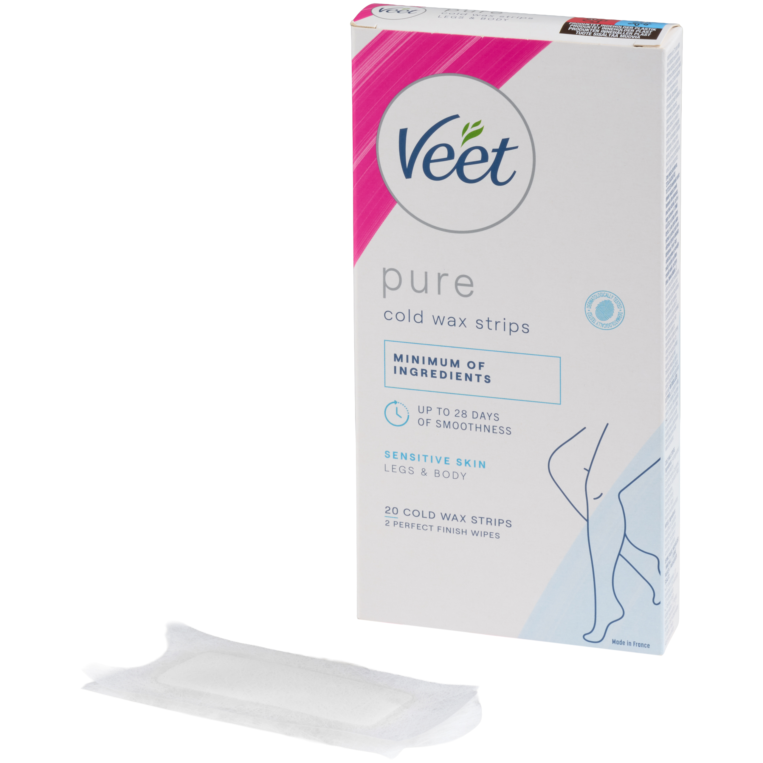 Veet Pure Kold Voks Strips til Ben & Krop til Sensitiv Hud 20-pak var 1