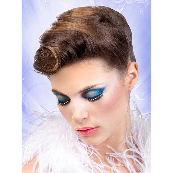 Baci Glamour Øjenvipper med Rhinsten Sort-Hvid var 1