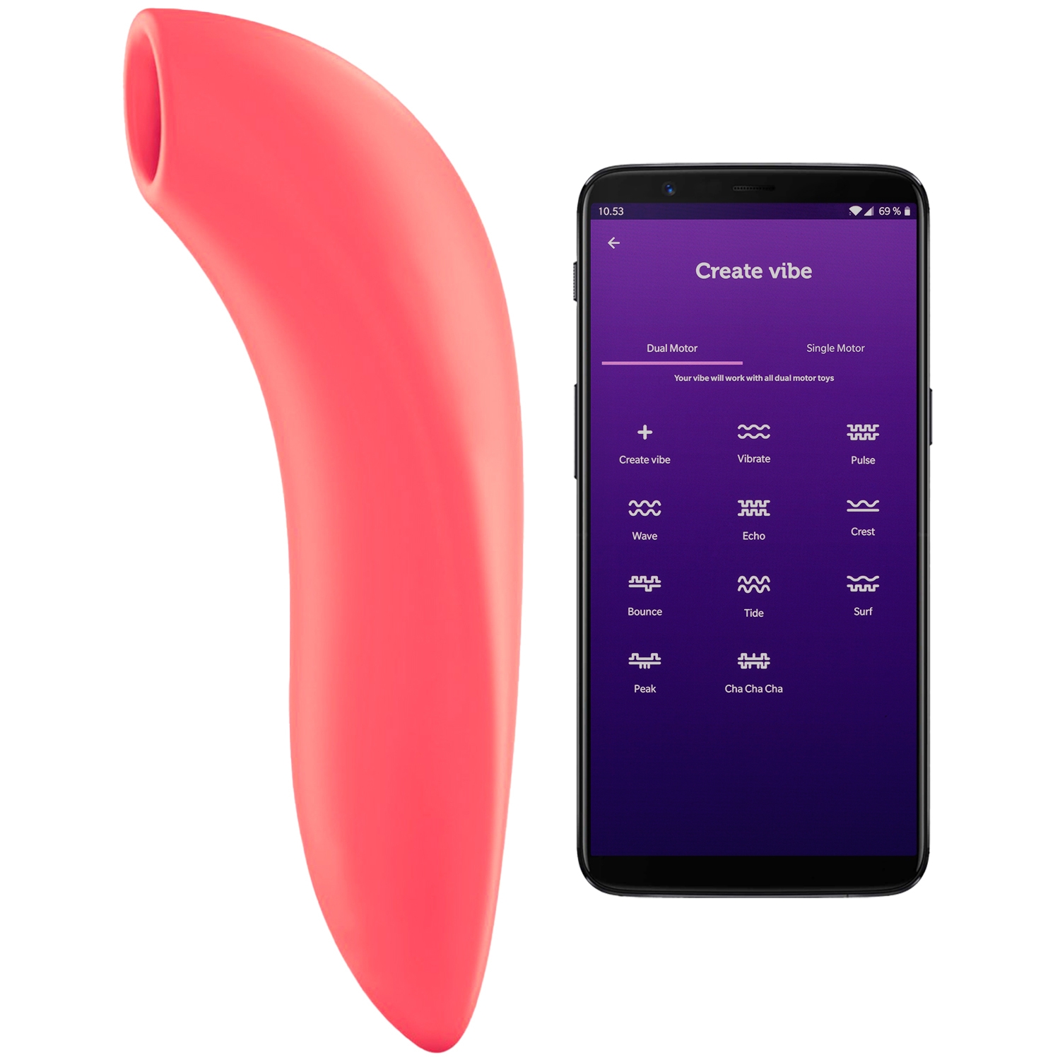 We Vibe We-Vibe Melt app-styrt klitorisstimulator - Korall