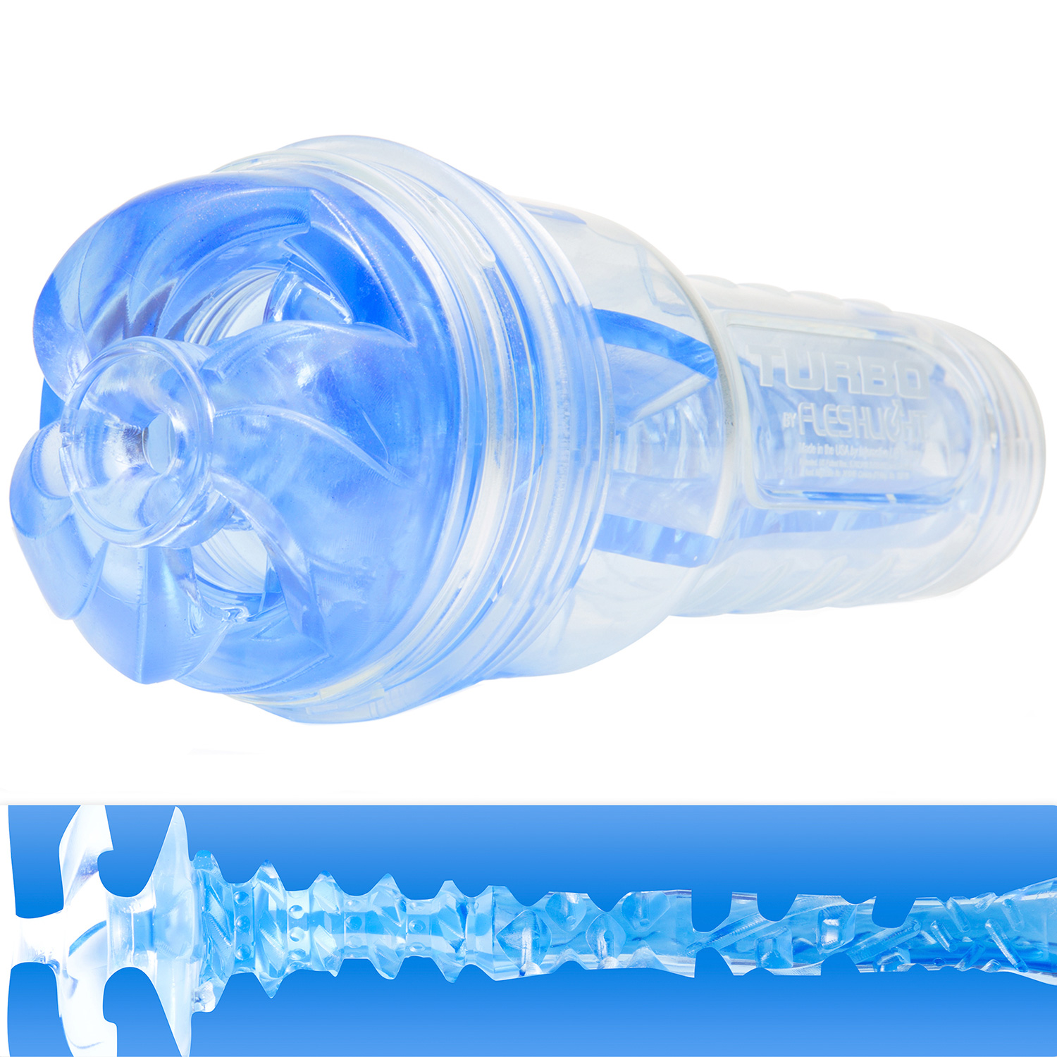 Fleshlight Turbo Thrust Blue Ice Masturbator - Blue