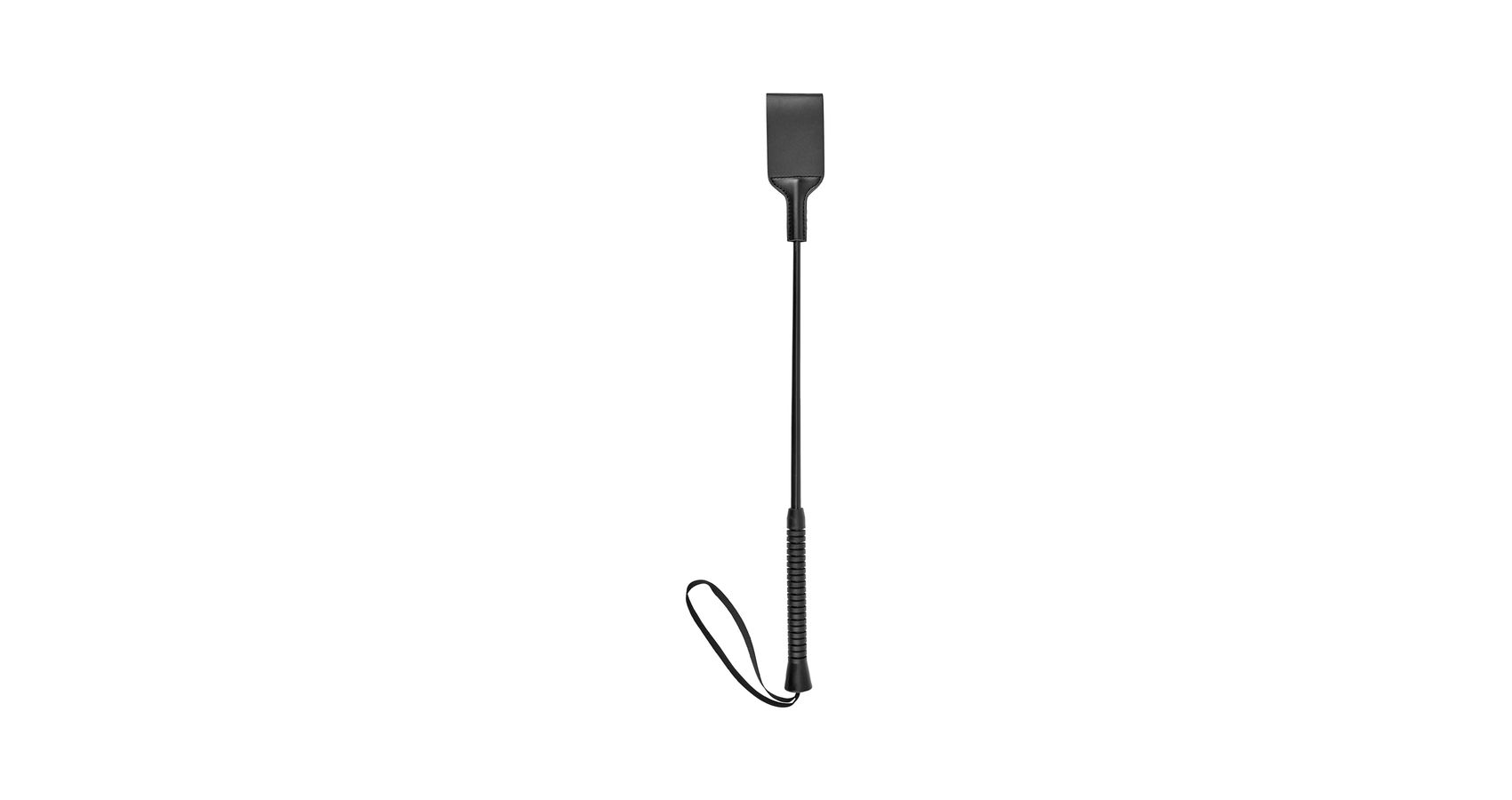 Cravache D'Équitation En Similicuir 30 Cm – Poignée Gel Antidérapante, Noir Élégant Et Robuste