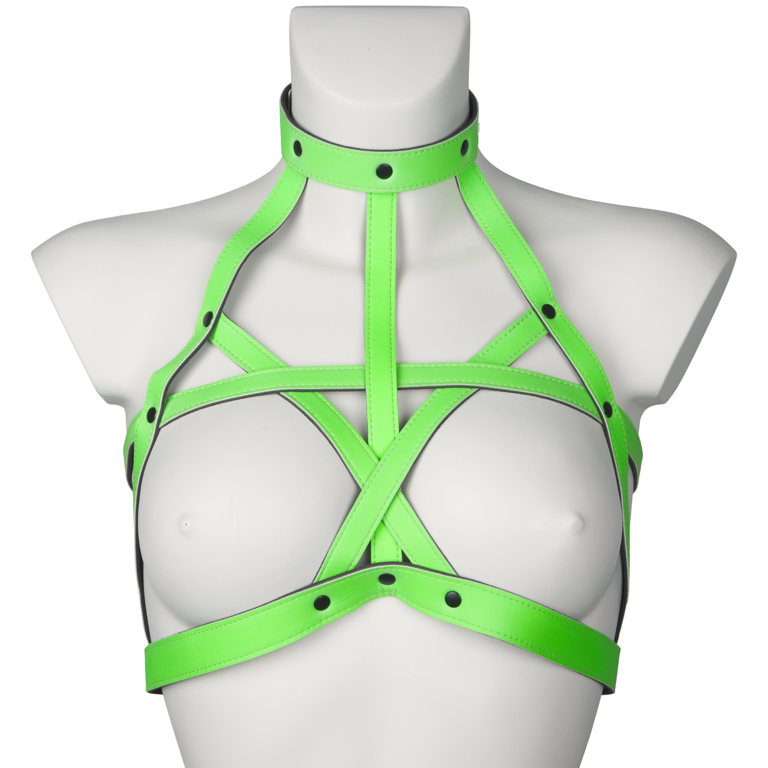 Ouch! Glow in the Dark BH Harness - Grøn - L/XL thumbnail