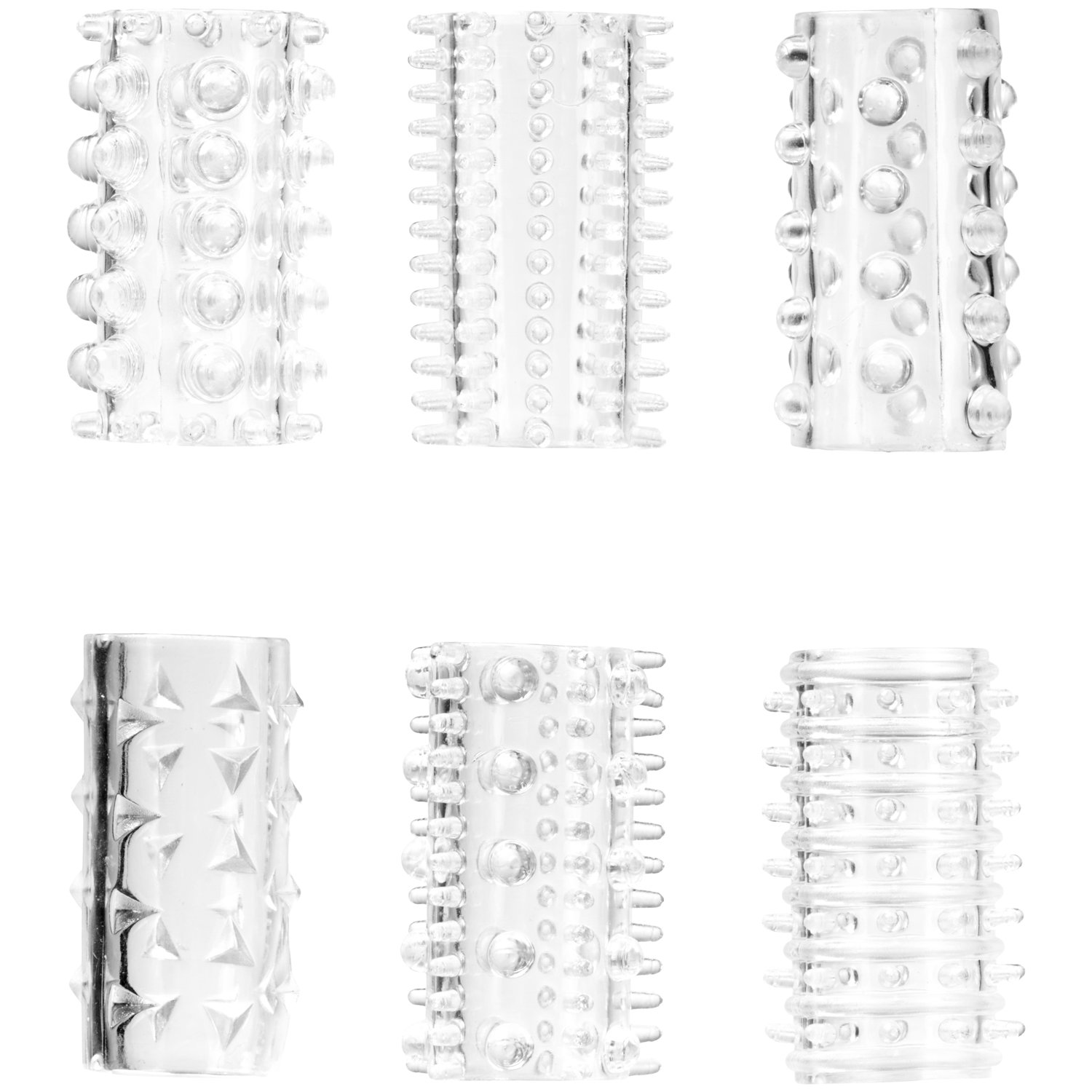 Icon Brands Crystalline Penis Sleeves 6 stk. - Klar
