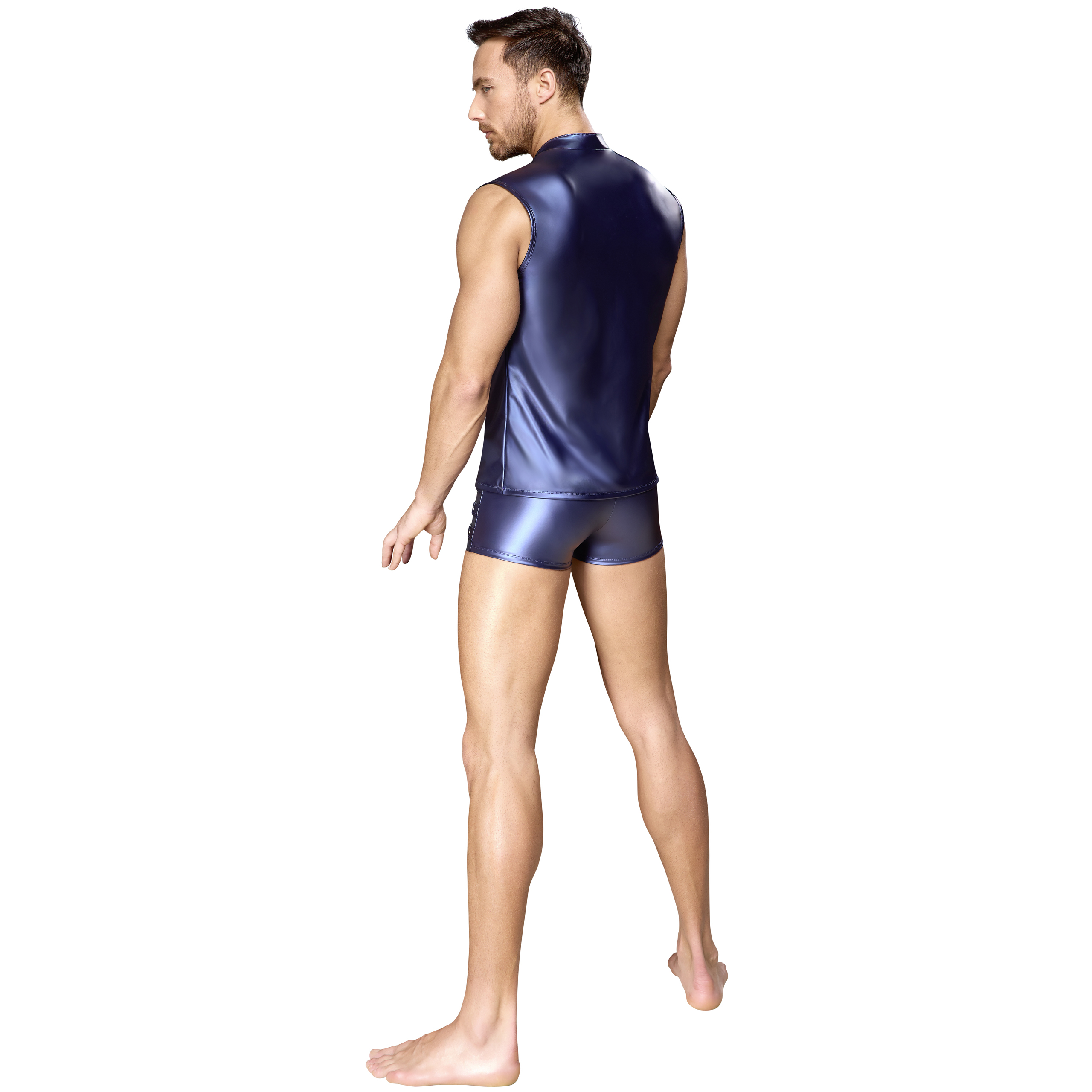 NEK Mouwloos Shirt met Metallic Matte Look 2