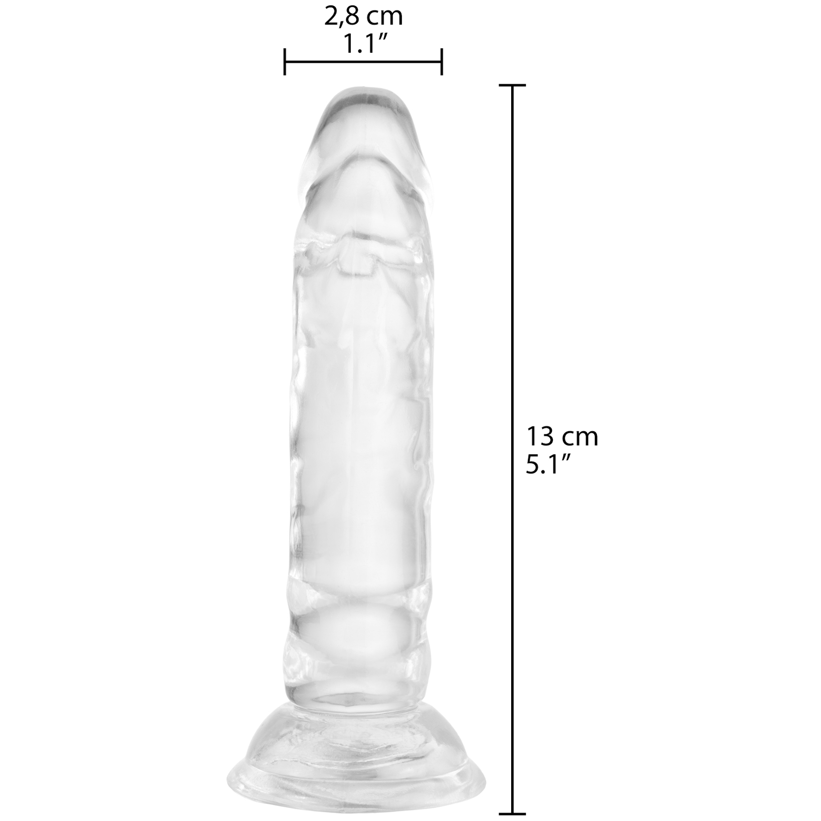 Willie City Gode Ventouse Réaliste Transparent 13cm var 2