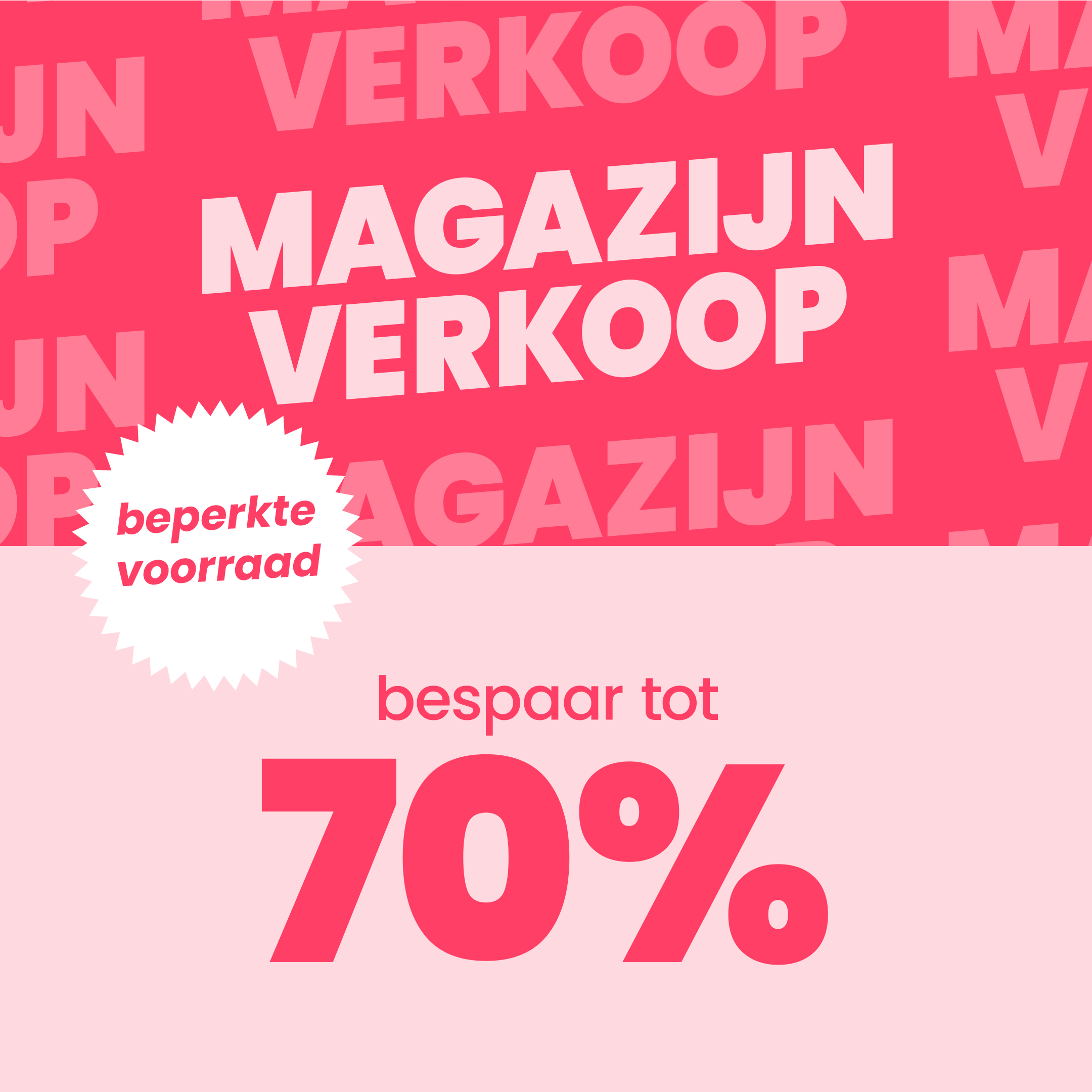 Magazjinverkoop - Bespaar tot 70%