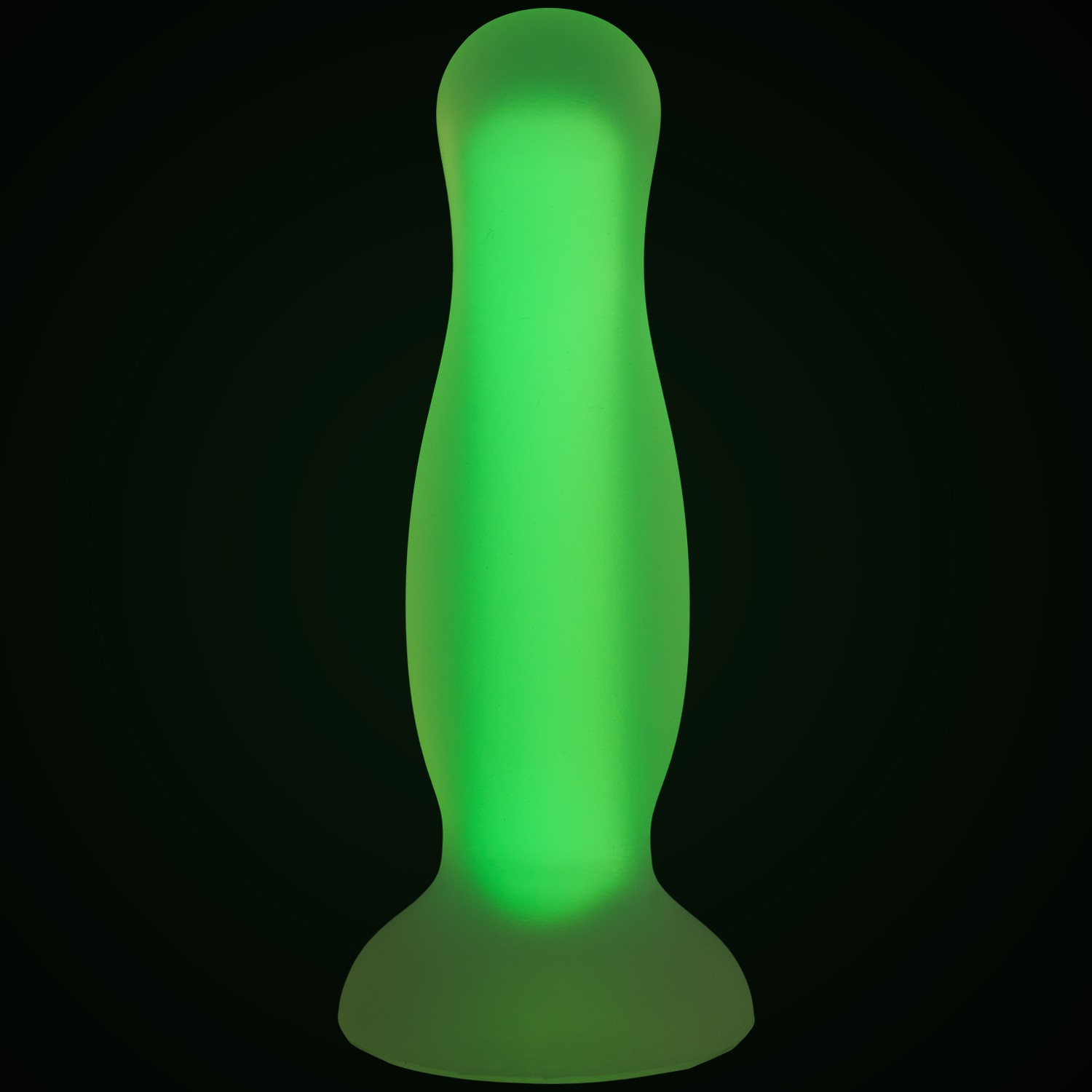 Baseks Glow in the Dark Yellow Medium Anal Dildo 12.5 cm var 1