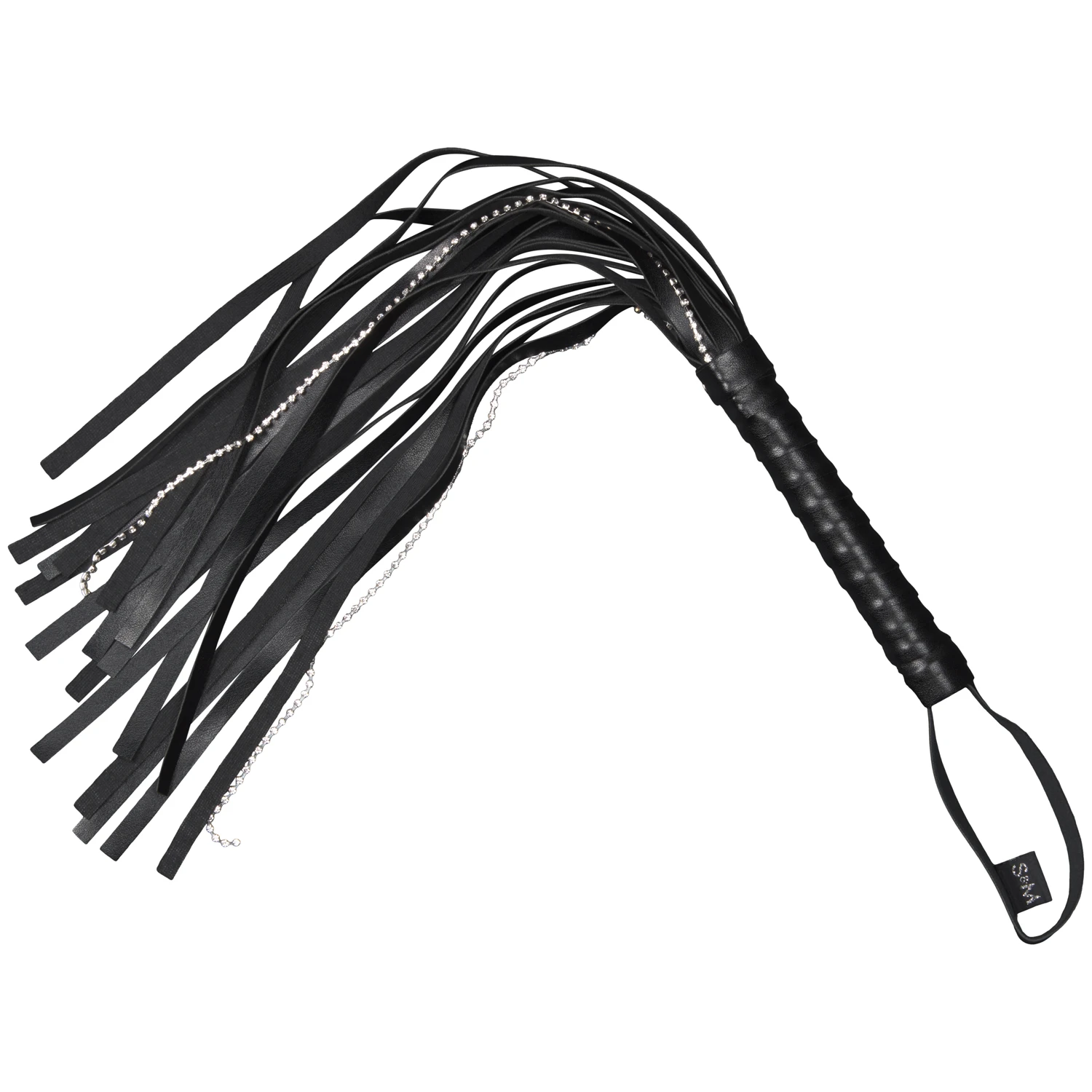 Sex & Mischief Whip Flogger mit Strasssteinen 60,5 cm. var 1
