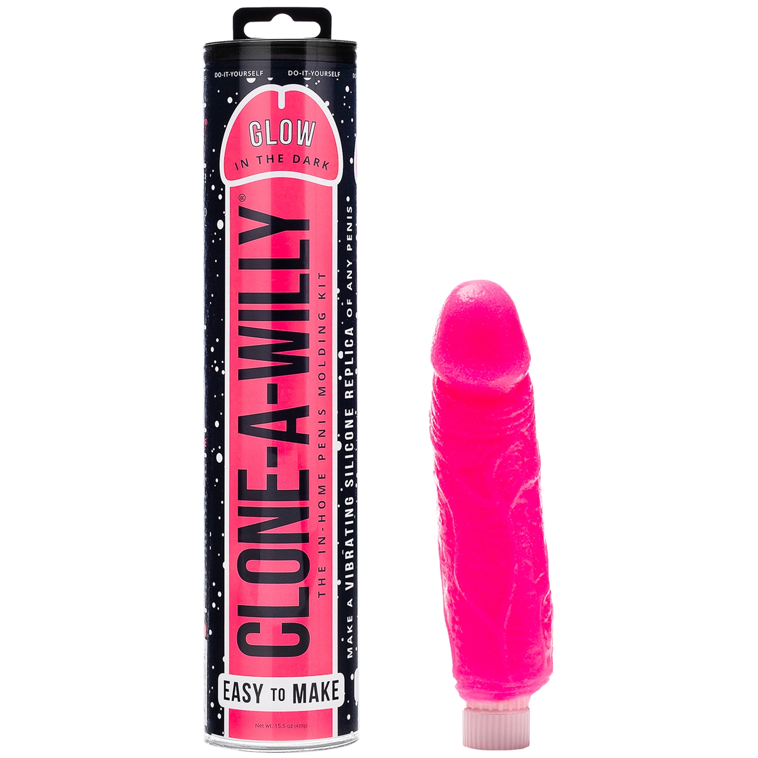 Clone-A-Willy Clone-A-Willy DIY Homemade Dildo Clone Kit Glow In The Dark Pink - Rosa