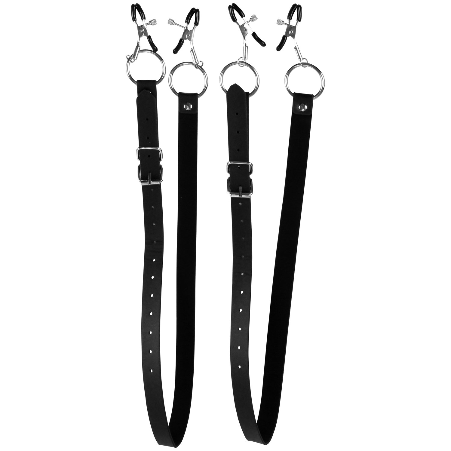 Ouch! Xtreme Labia Spreader med Klämmor     - SvartSilver