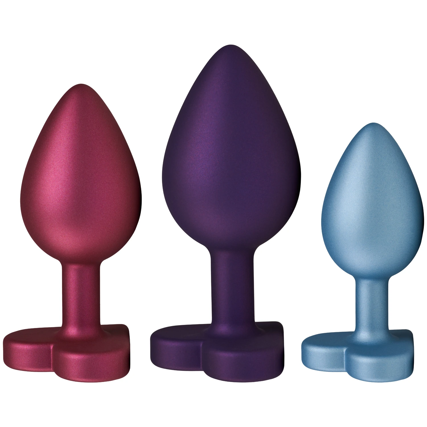 Baseks Shimmering Heartshaped Analplug-Set var 2