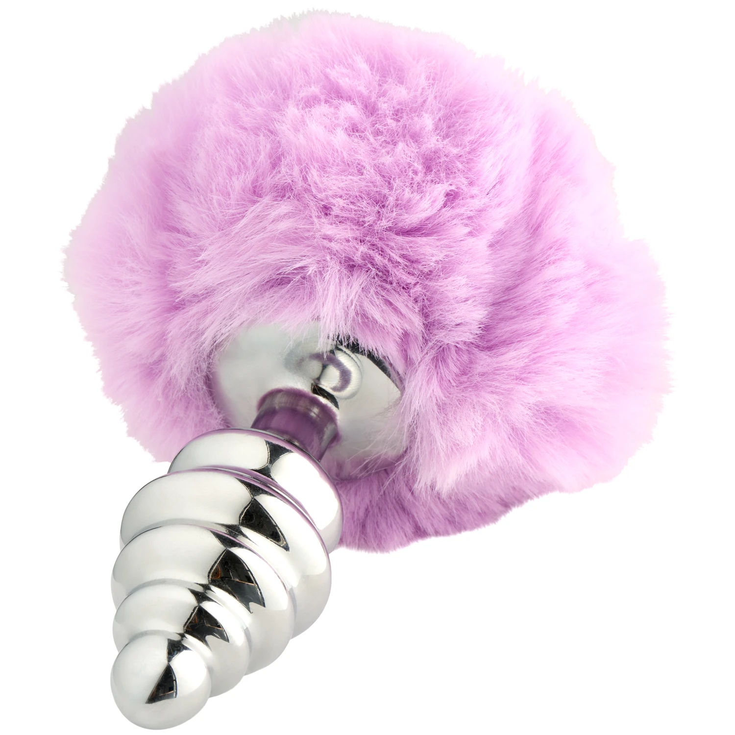 Alive BDSM Line Metall Analplugg Purple Fluffy Twist Plug M 1