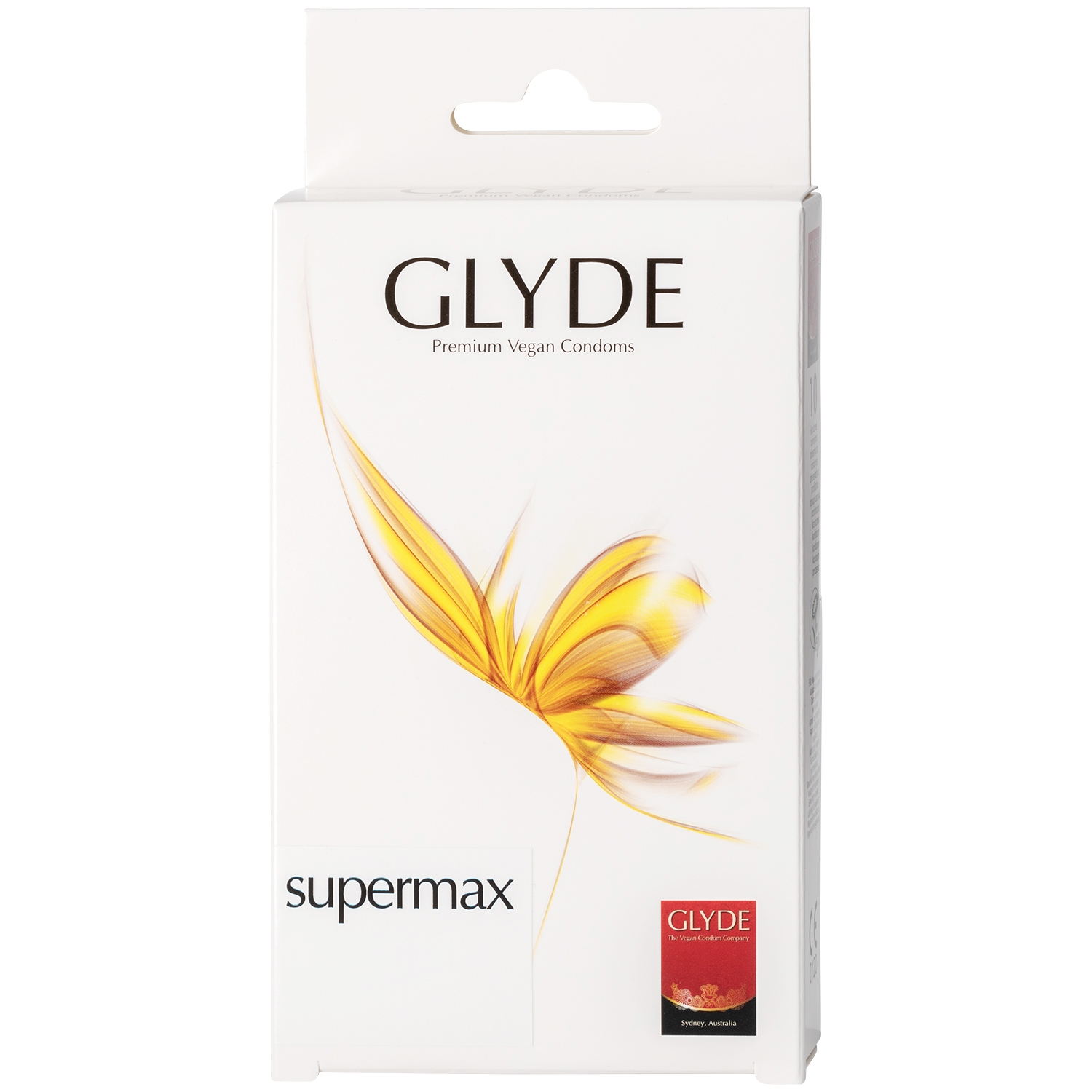 Glyde Supermax Veganske Kondomer 10 stk     - Klar