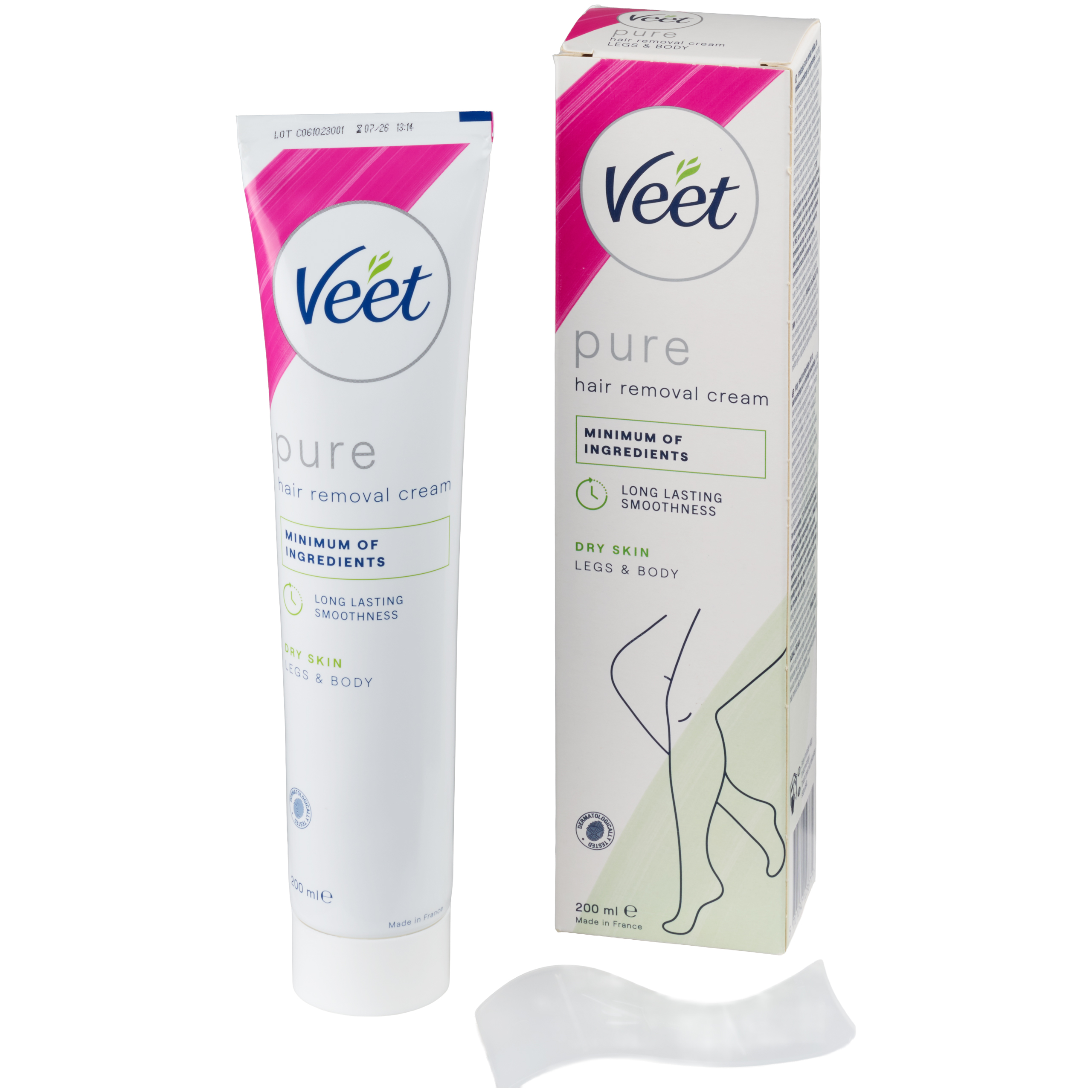 Veet Pure Hårfjerningscreme Ben & Krop til Tør Hud 200 ml var 1
