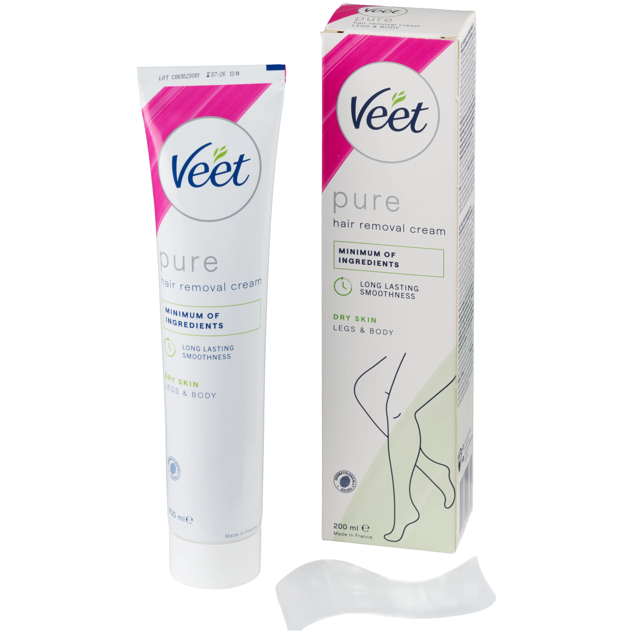 Veet Pure Hårfjerningscreme Ben & Krop til Tør Hud 200 ml var 1