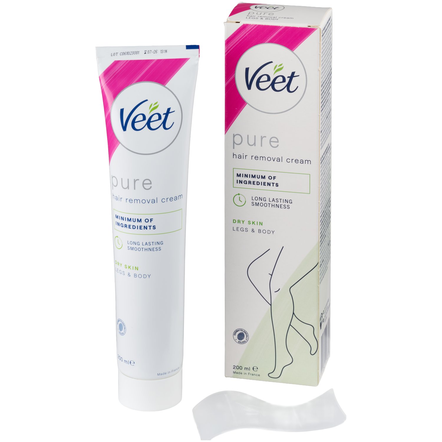 Veet Pure Hårfjerningscreme Ben & Krop til Tør Hud 200 ml Veet Pure Hårfjerningscreme Ben & Krop til Tør Hud 200 ml