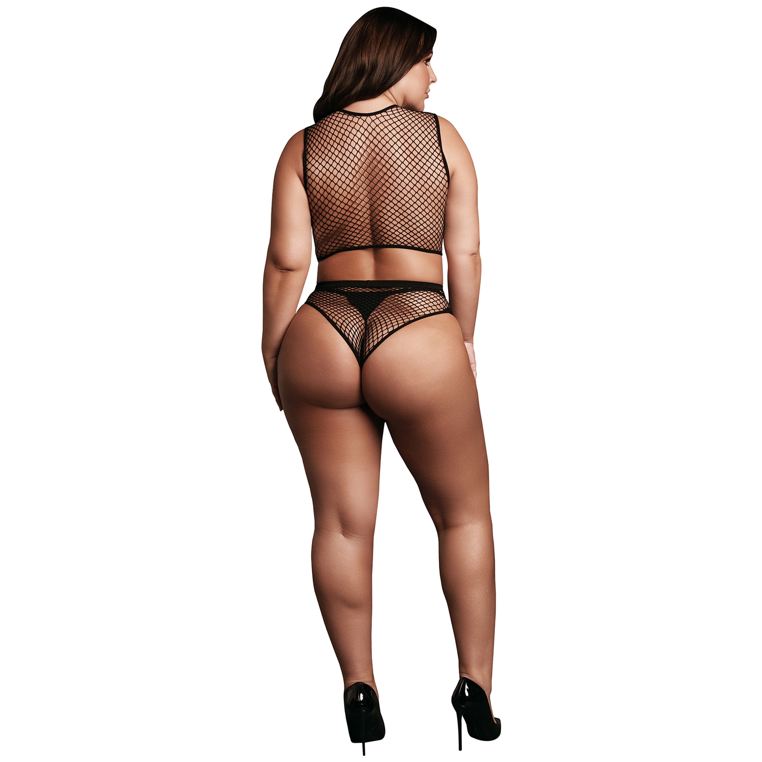 Le Désir Visnet Top Crop en Slip 2-delige Set Plusmaat var 2