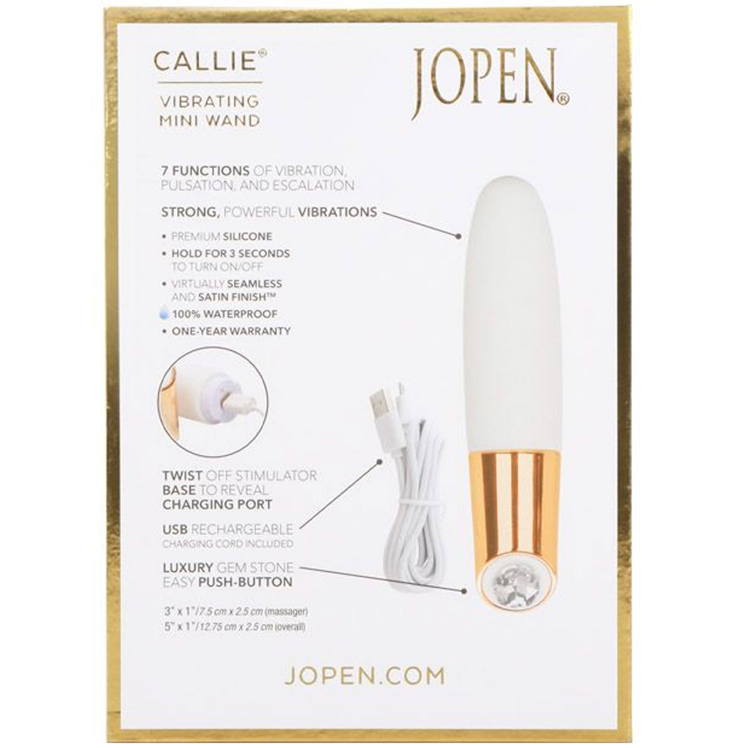 jopen callie vibrating mini wand Jopen Callie Rechargeable Mini Wand Vibrator Review main image 1