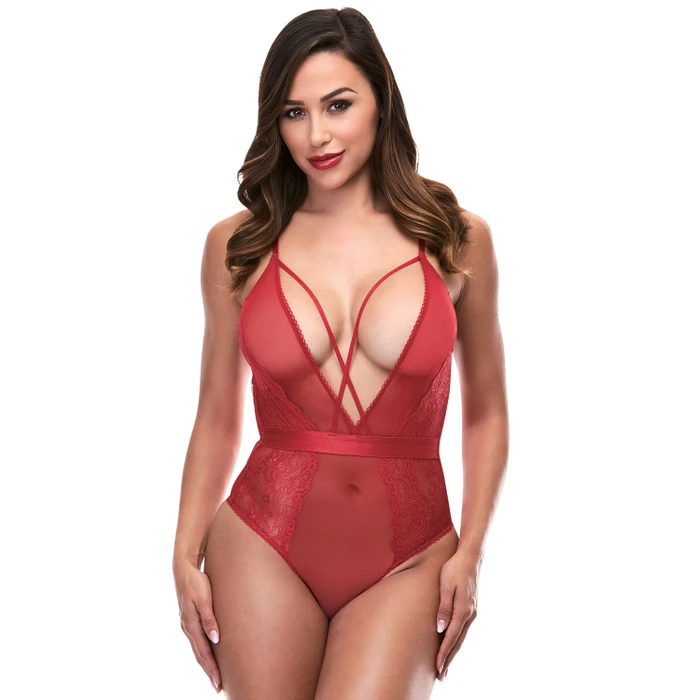 Baci Strappy Teddy Red var 1