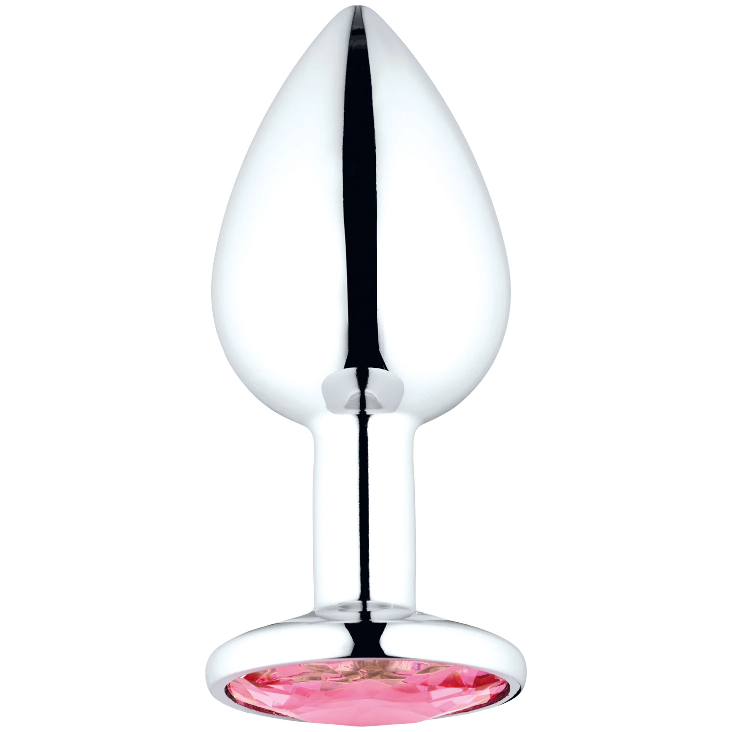 Sinful Pink Jewel Metal Butt Plug Small var 1