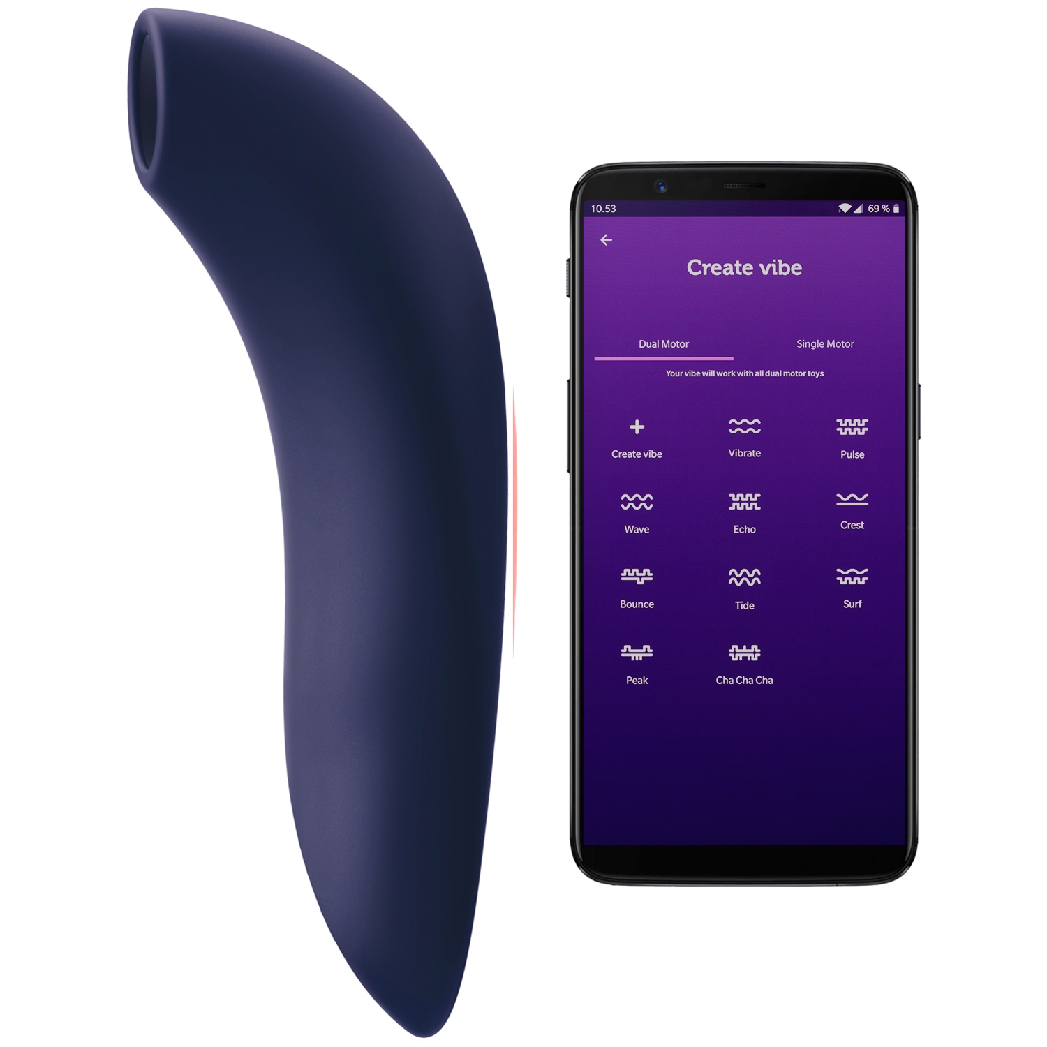 We-Vibe Melt Appstyrd Blå Klitorisstimulator - Mörkblå
