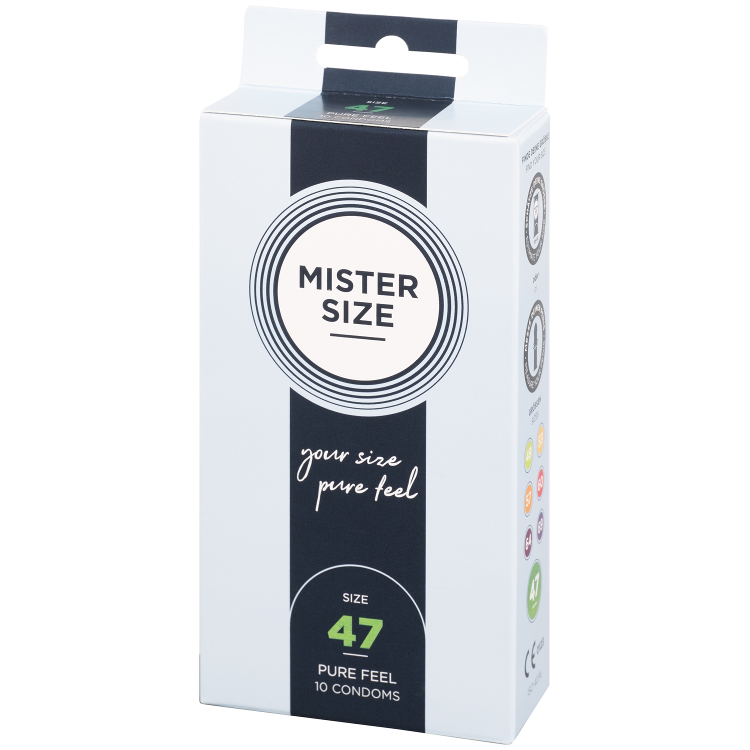 Mister Size Pure Feel Kondomer 10 stk     - Klar - 47mm