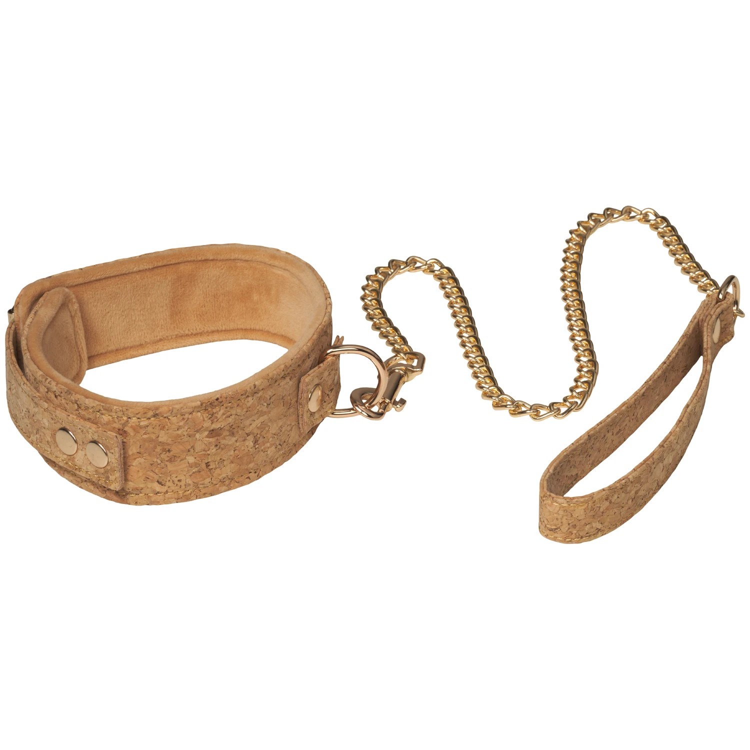 Vegan Fetish Cork Krage med Koppel var 1