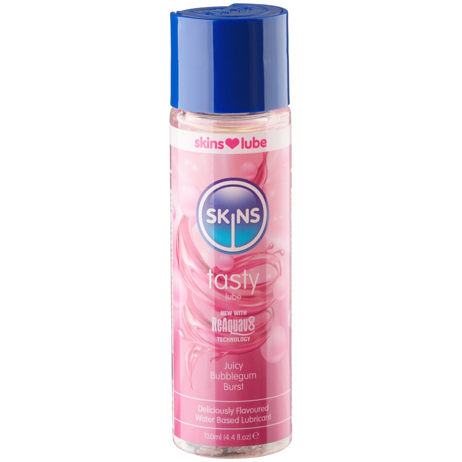 Skins Juicy Bubblegum Burst Vattenbaserat Glidmedel 130 ml   - Klar