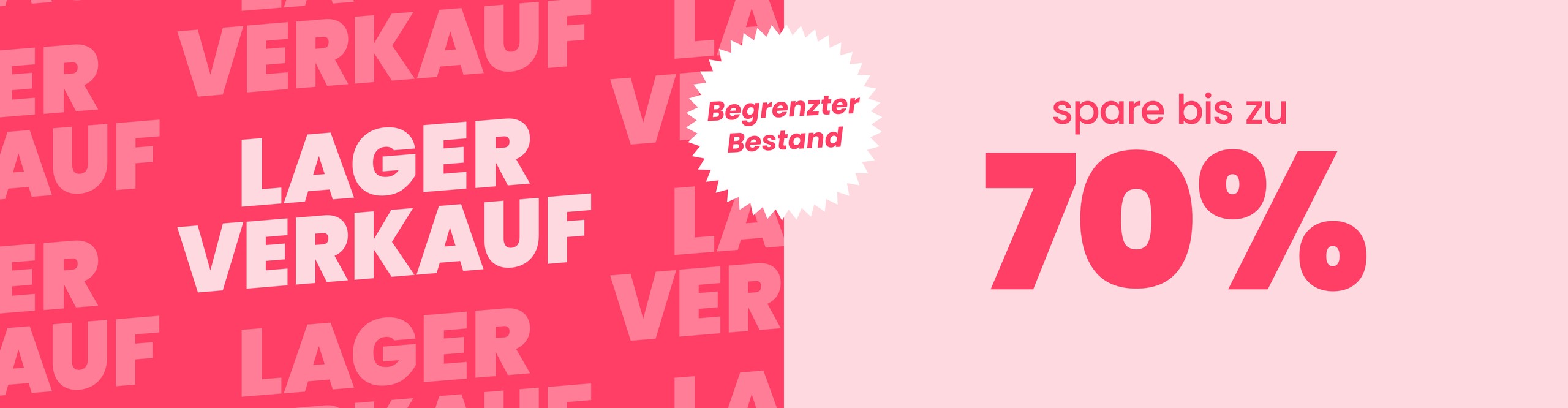 Lagerverkauf - Spare bis zu 70%