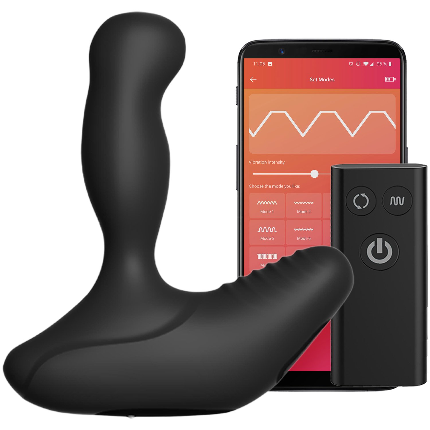 Nexus Revo Stealth App-styret Prostata Massager 14,5 cm - Sort