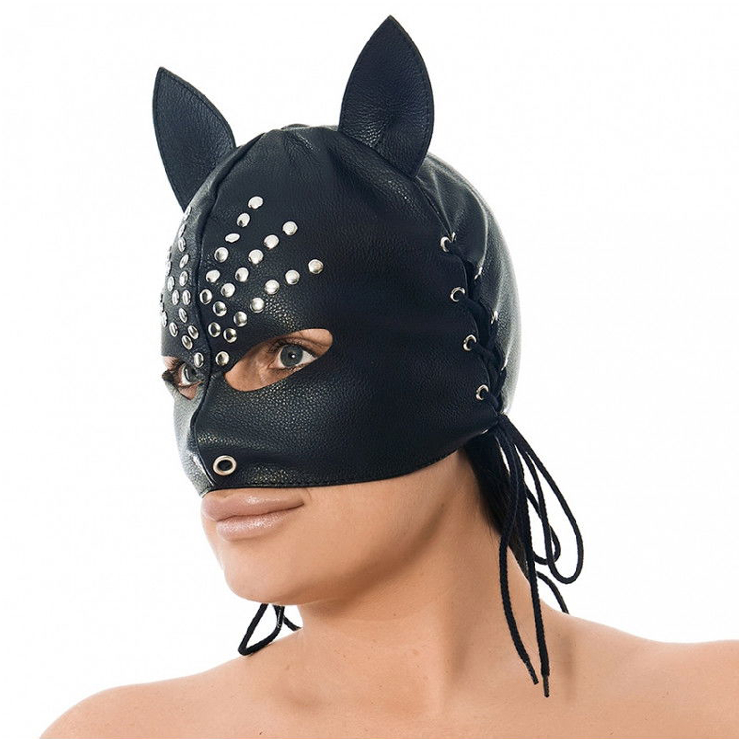 Rimba Katzenmaske aus Leder var 1