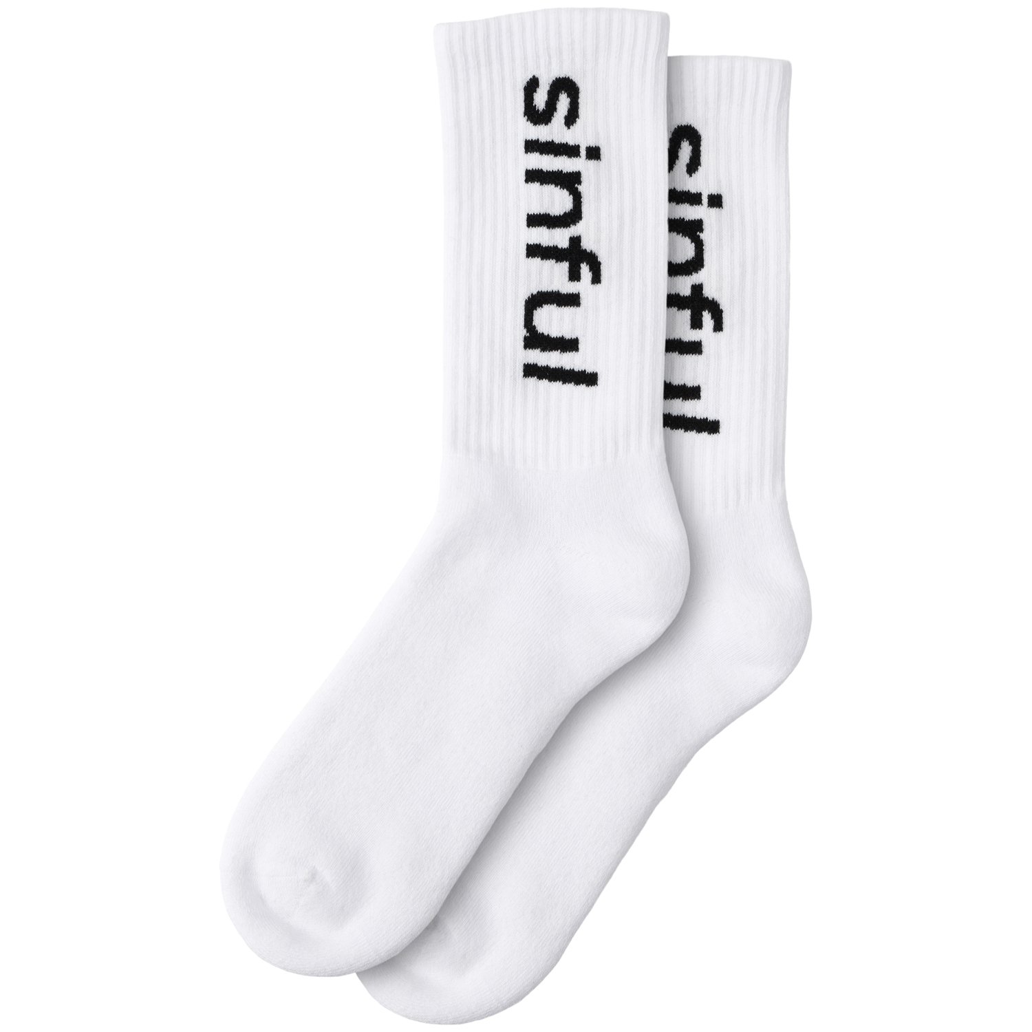 Sinful Hvide Sokker med Logo - Hvid - 36-38